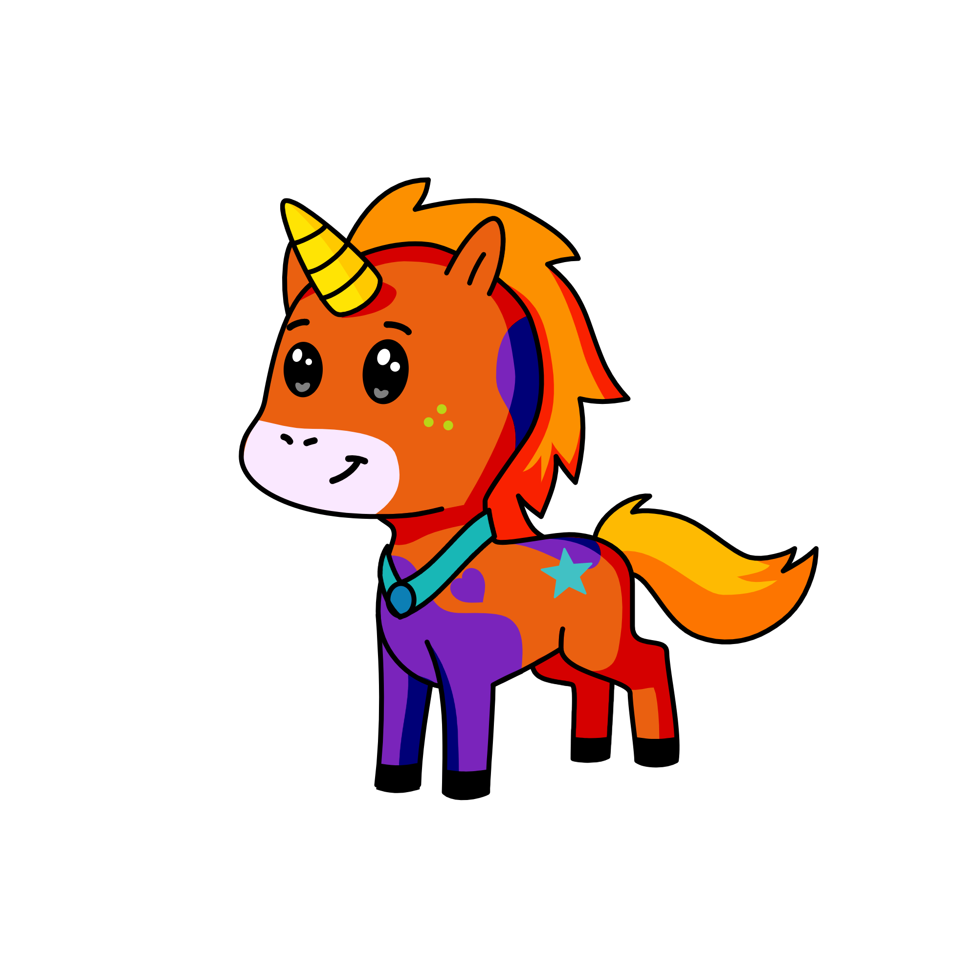 Rainy Rainbow, the unicorn