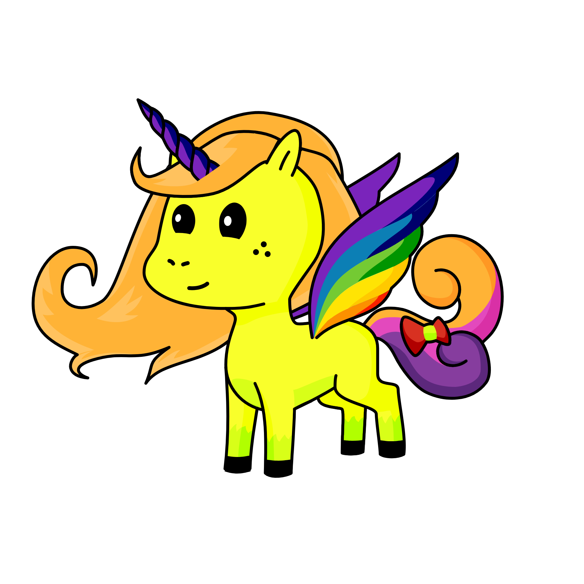 golden cherry blossom, the unicorn
