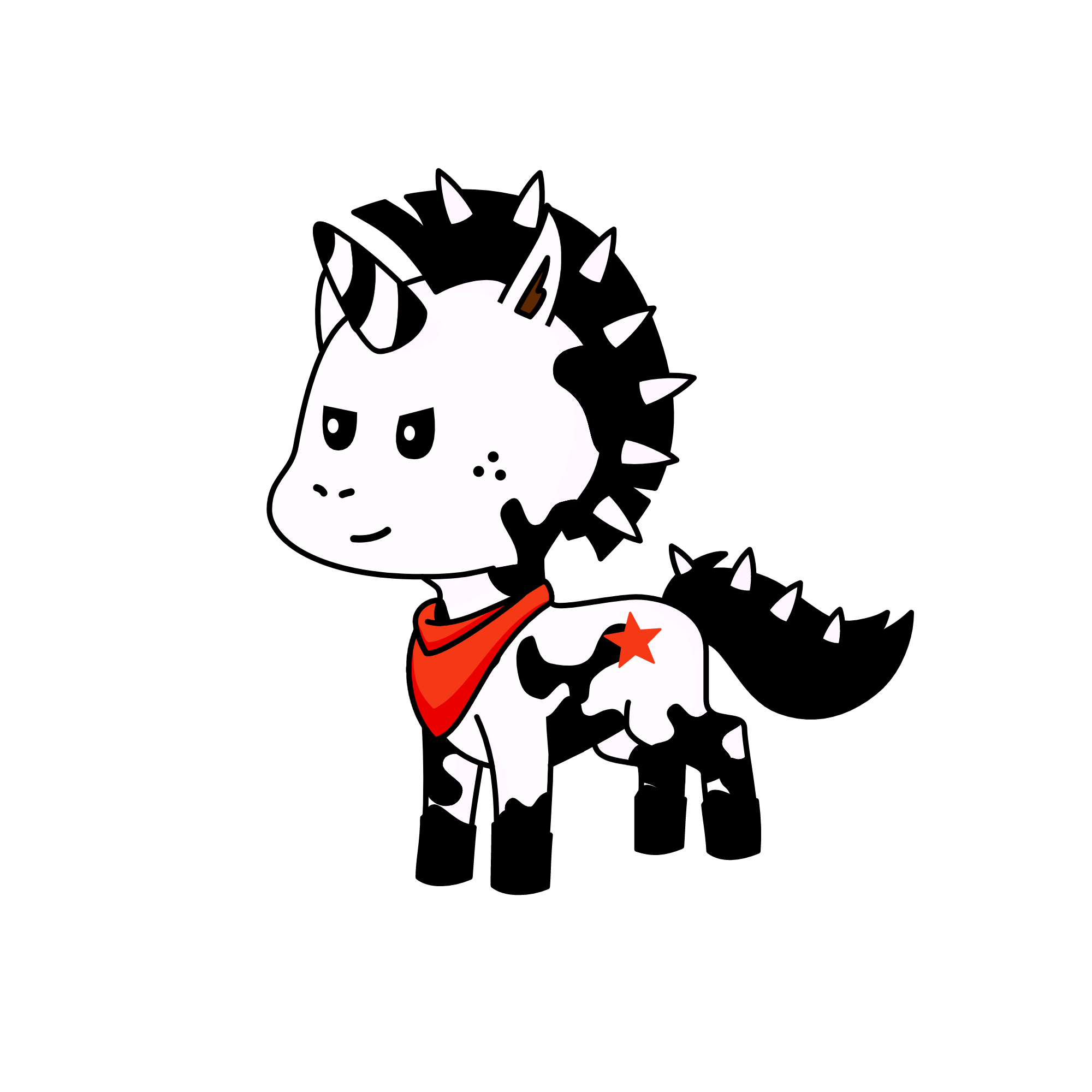Black Sparkles, the unicorn