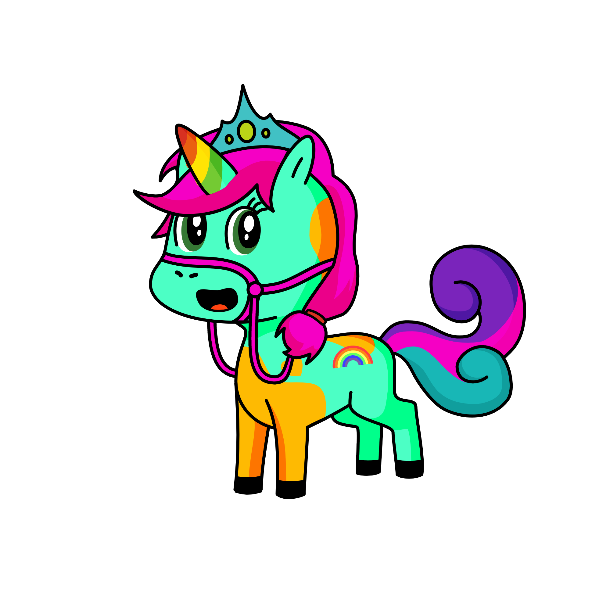 rainbowcorn, the unicorn