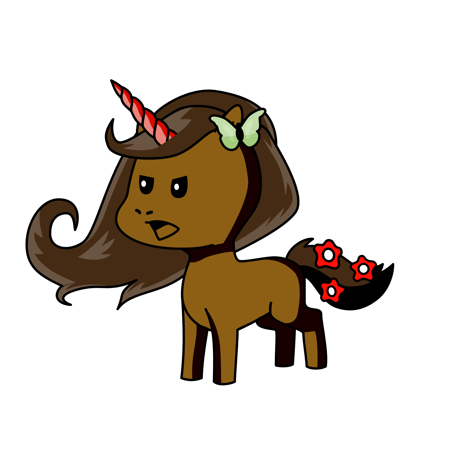 Woodland Flower super mad cause her cartoon family was taken away, the unicorn