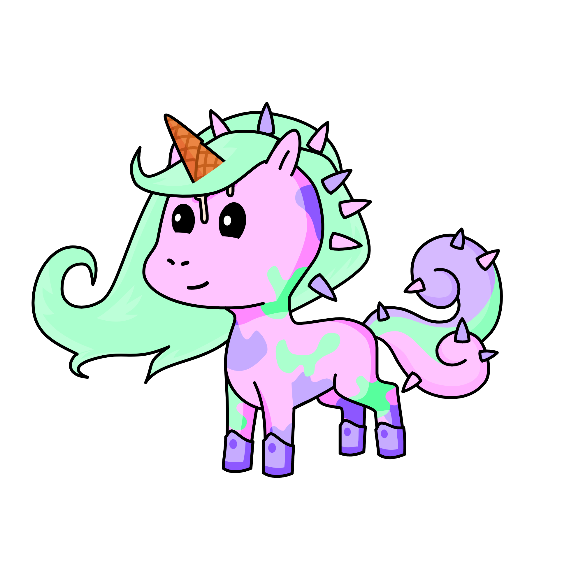 Mint Twist, the unicorn