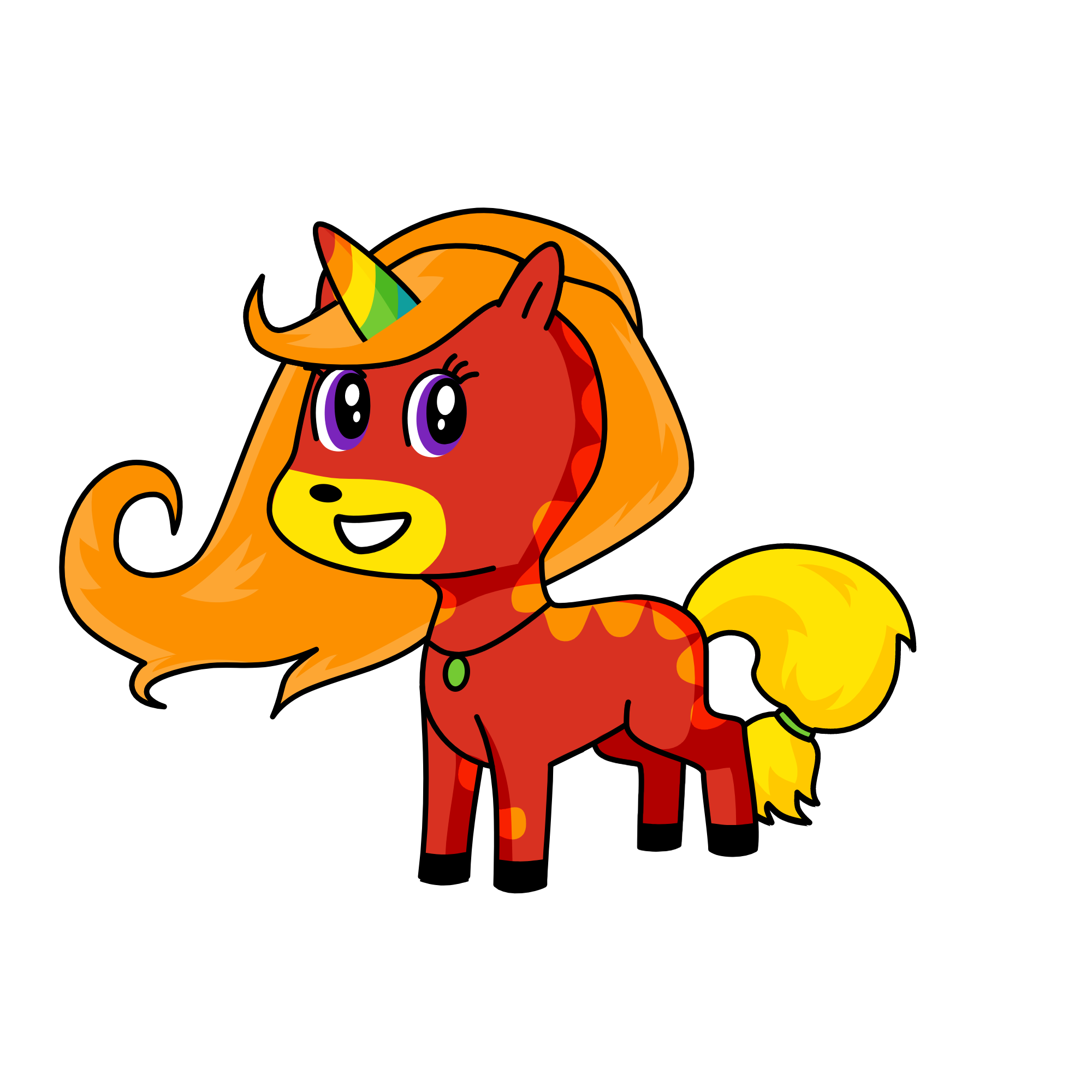 rainbow unicorn, the unicorn