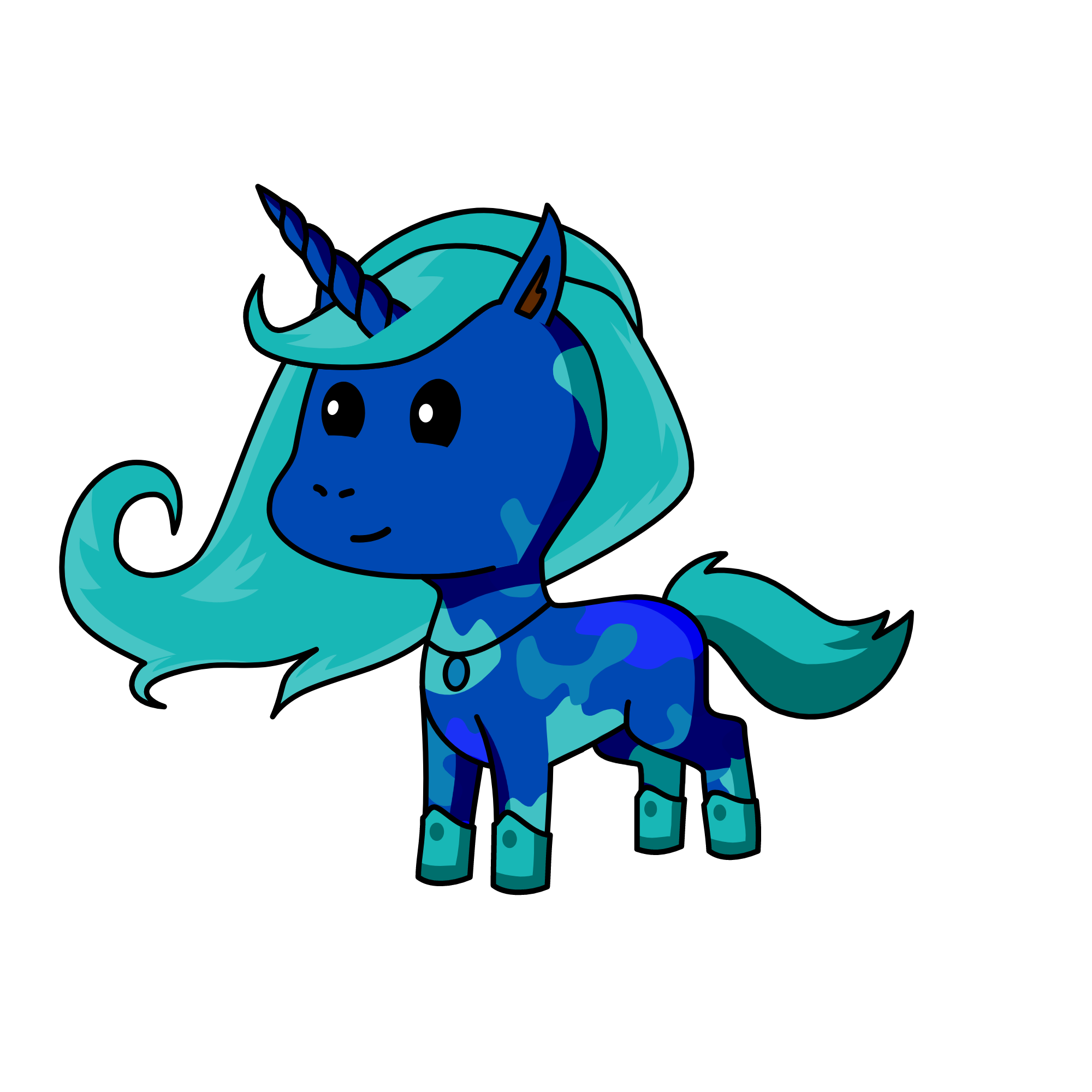 bluey, the unicorn