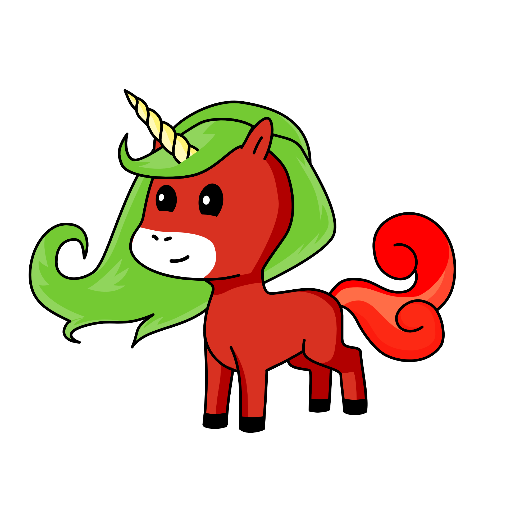 Strawberry, the unicorn