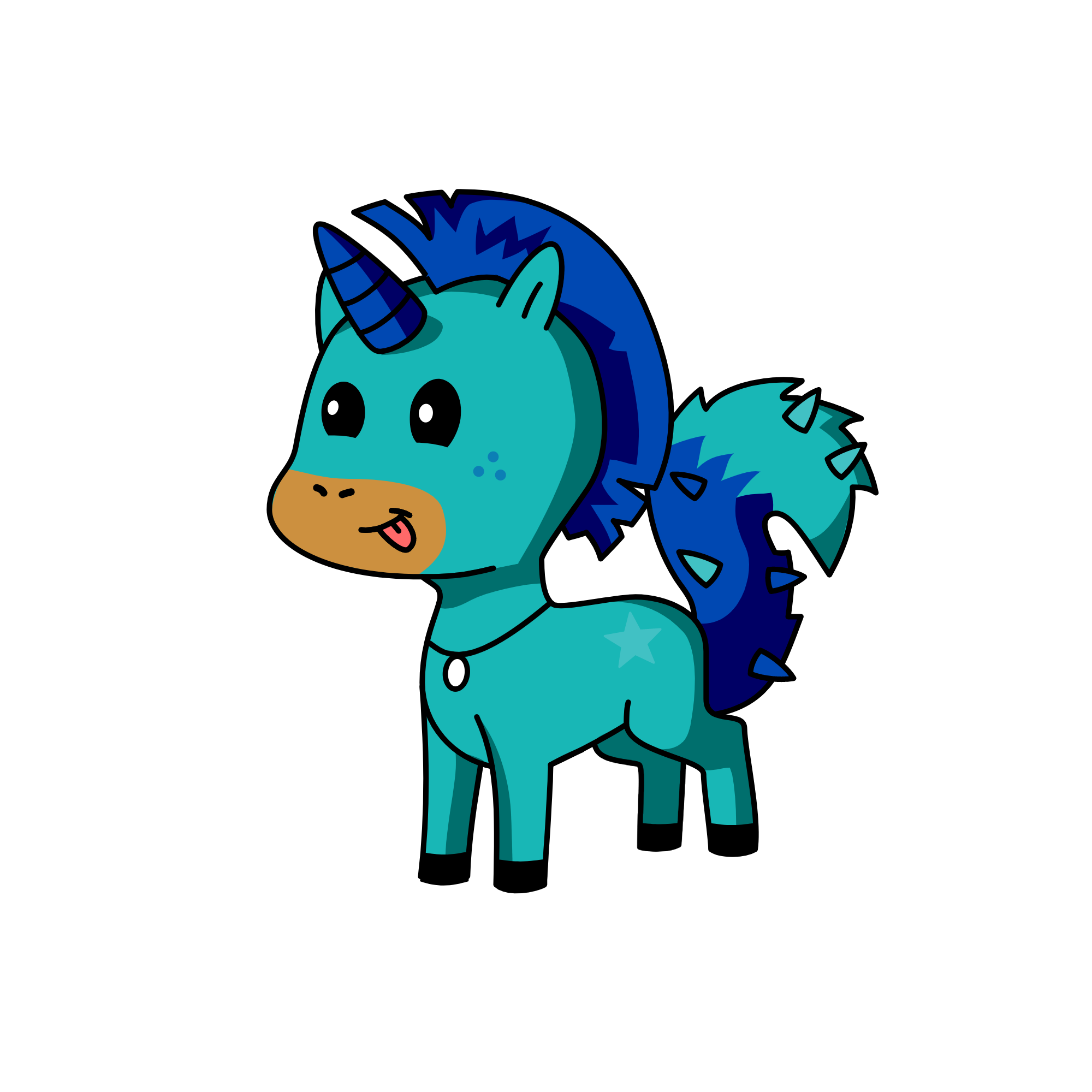 Spikey, the unicorn