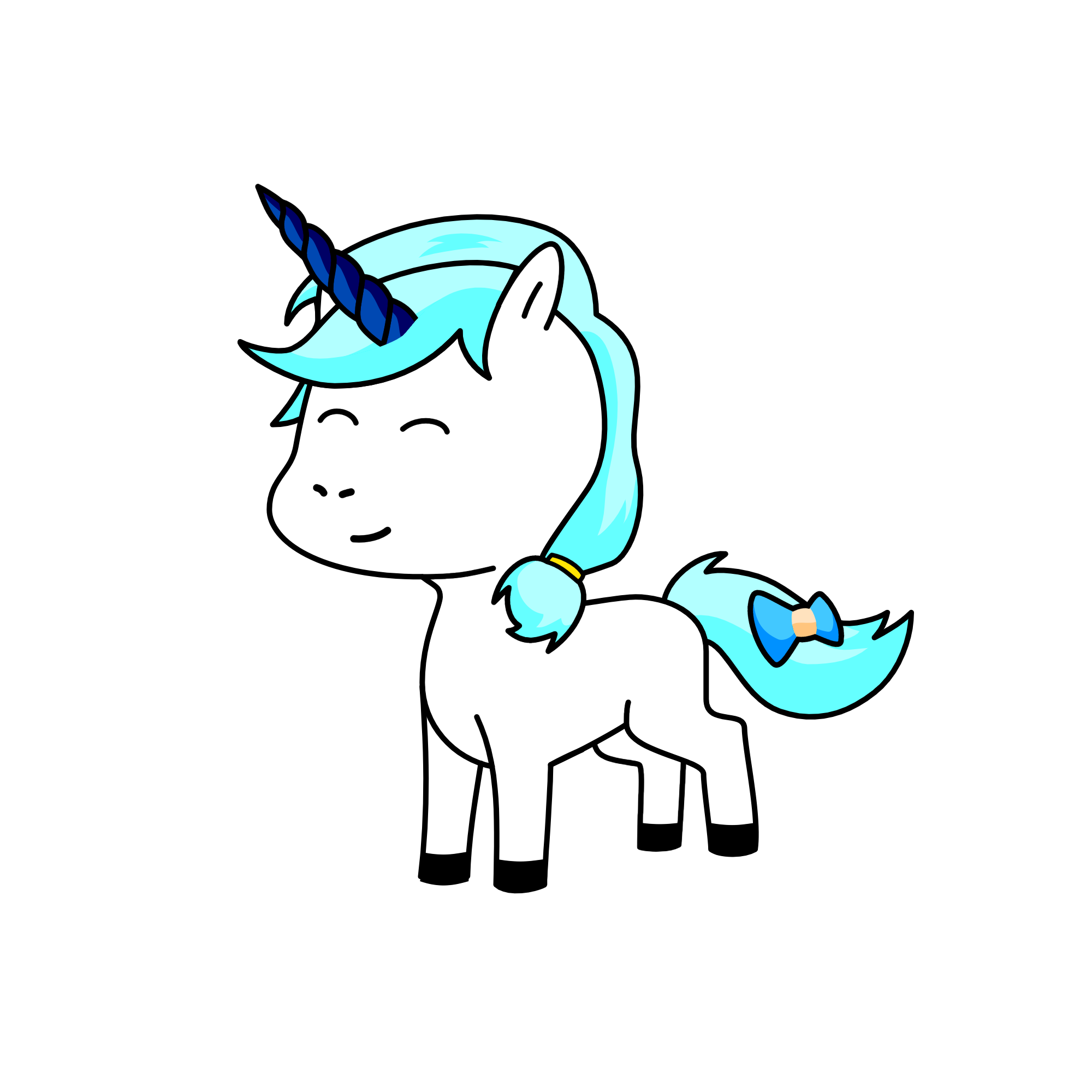 Rainbow power, the unicorn
