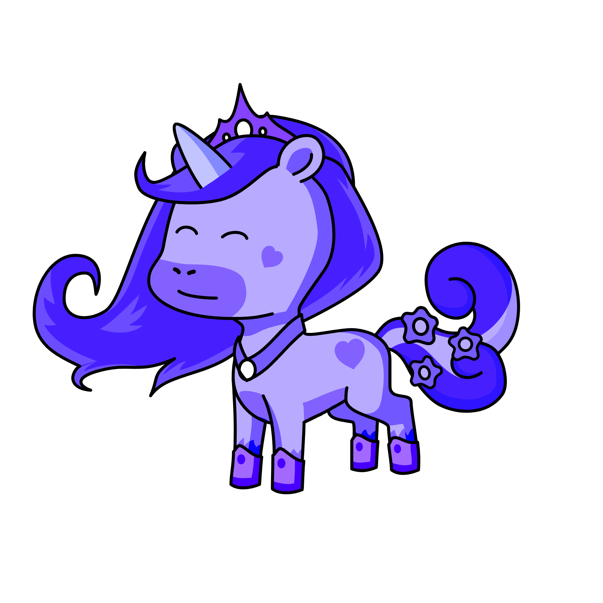 Princess Honey Blossom (the sister of Princess Icie), the unicorn