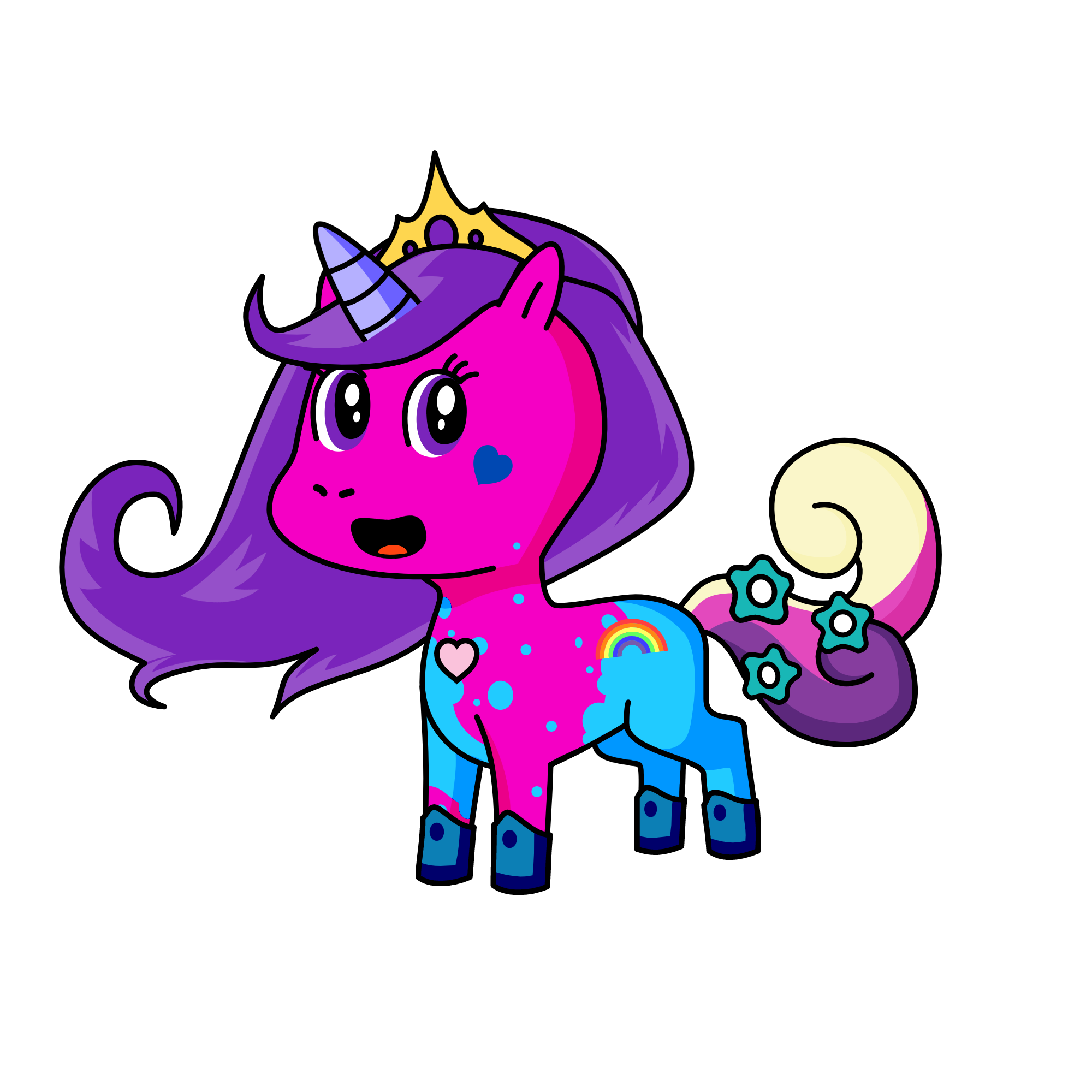 Queen of Sweetcorns, the unicorn