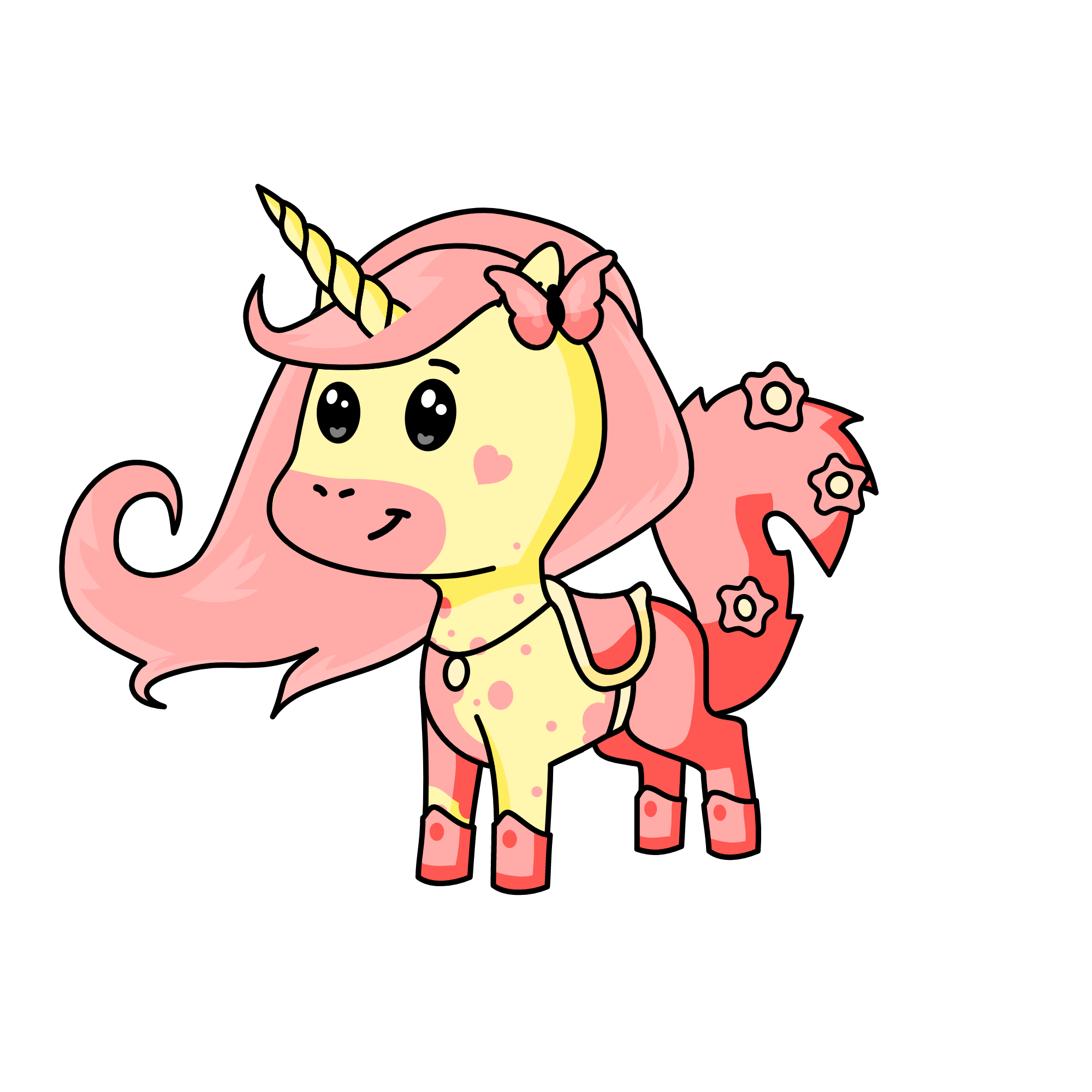 Flutter shy, the unicorn