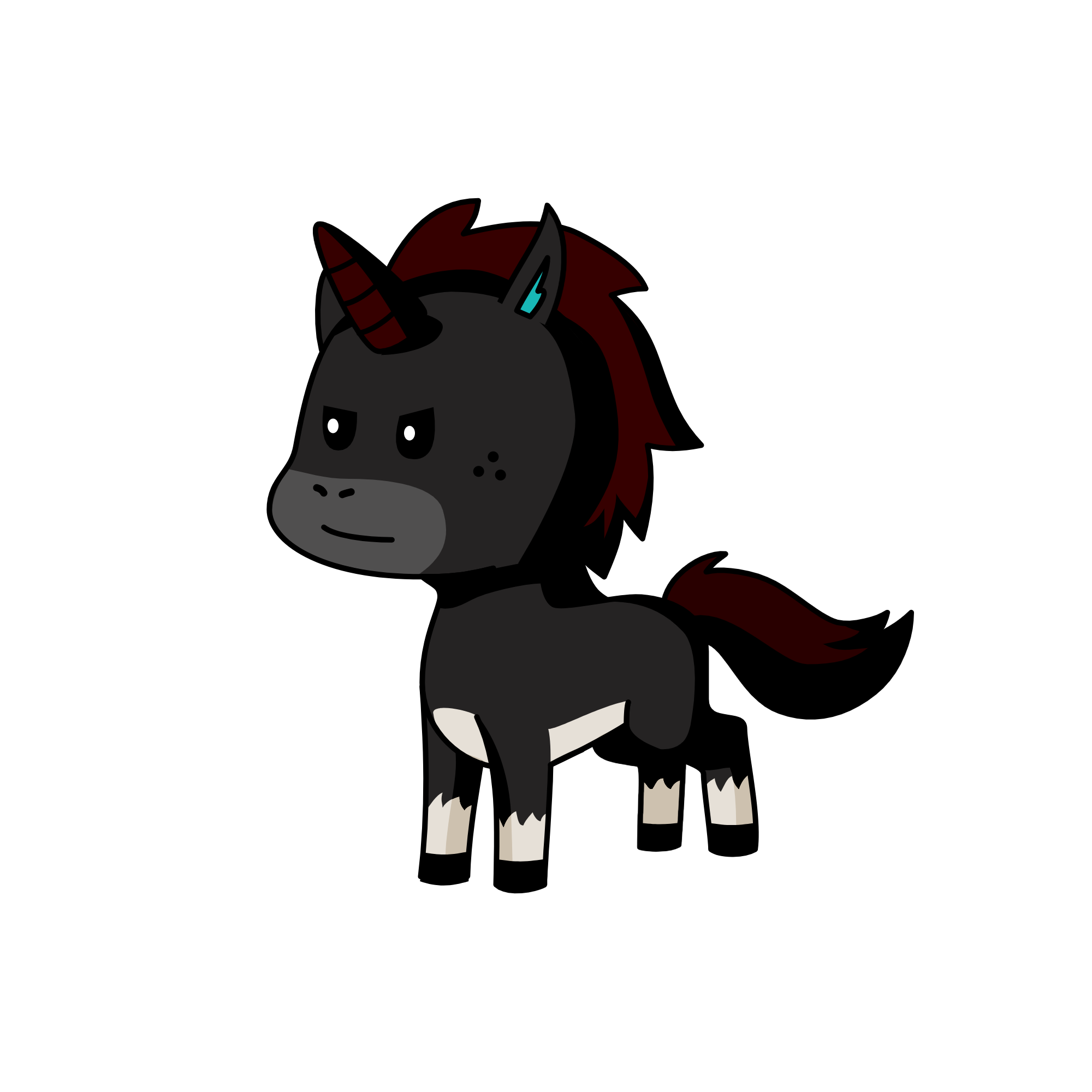 Black Beauty, the unicorn