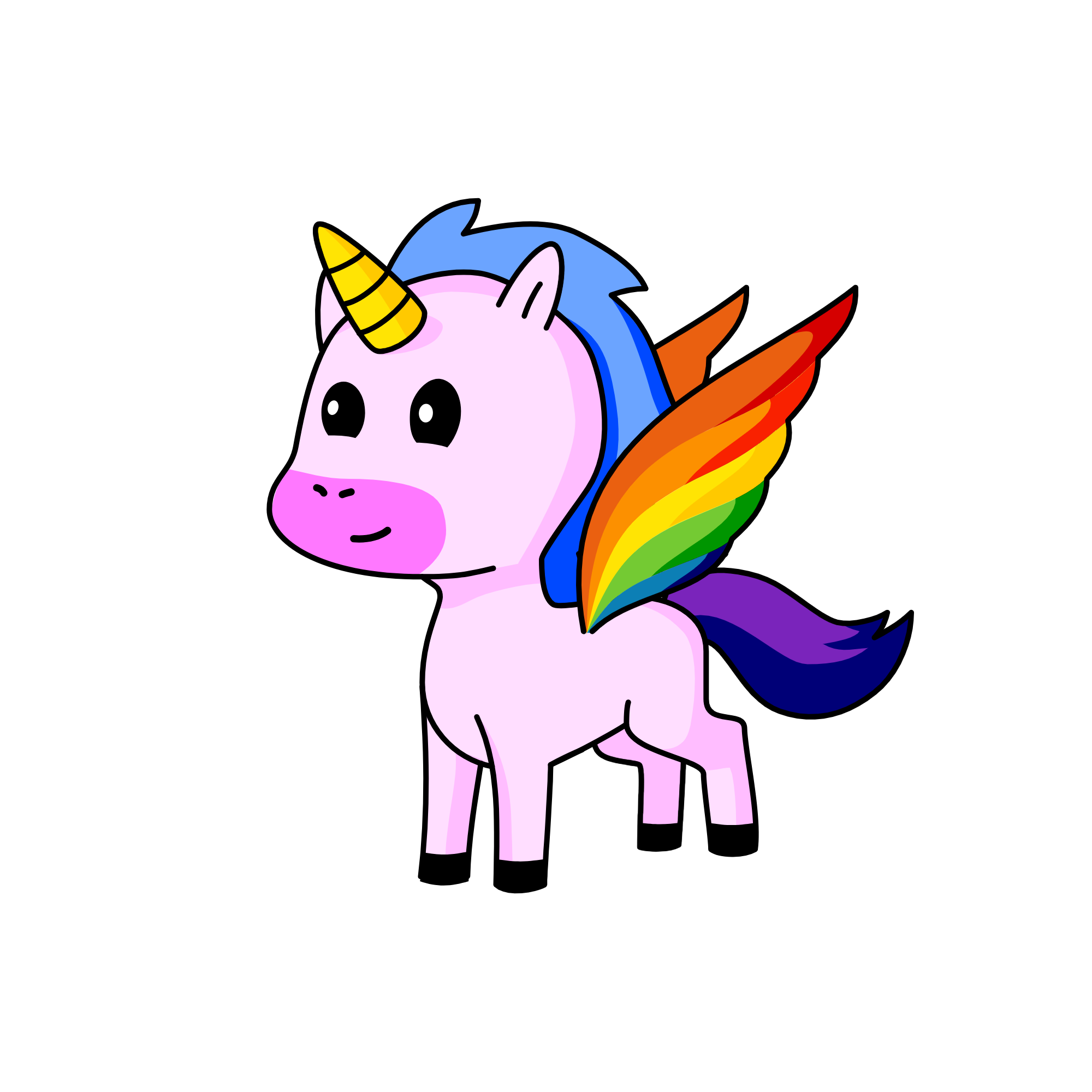 rainbow unicorn, the unicorn
