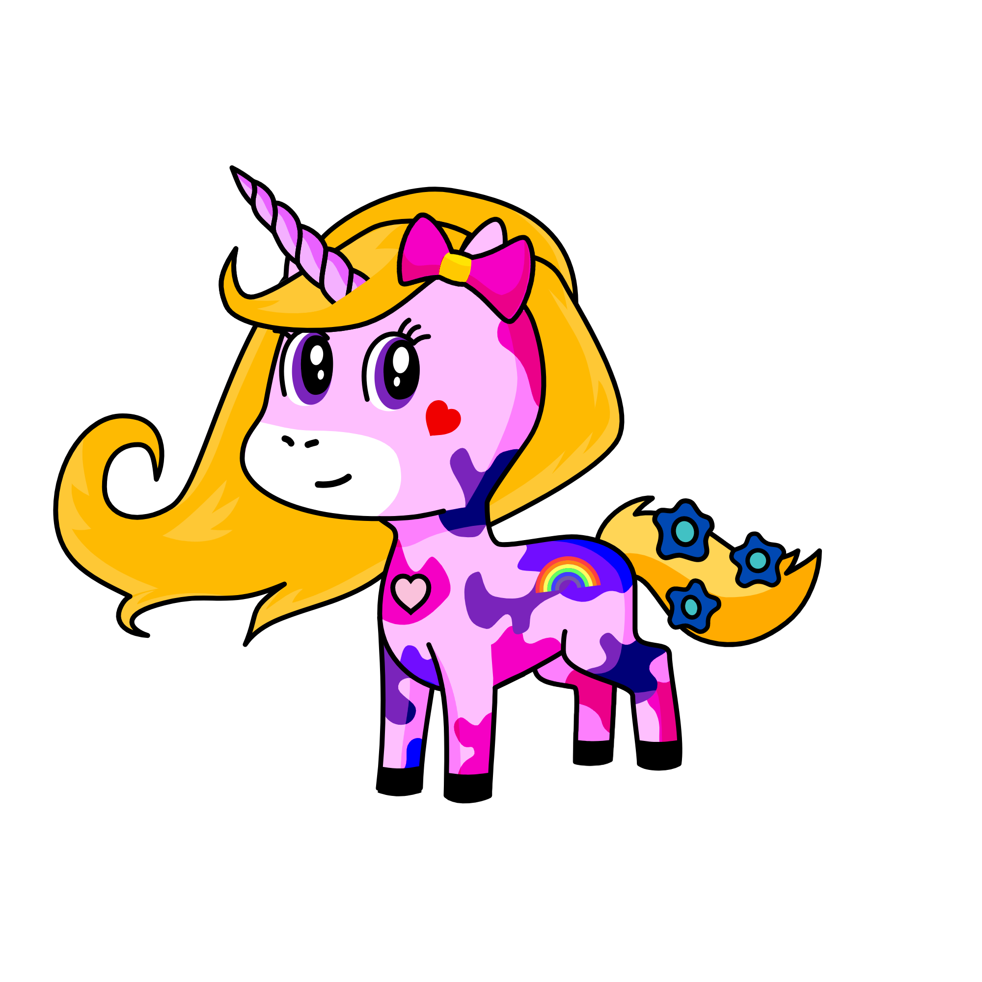 sparkle face, the unicorn