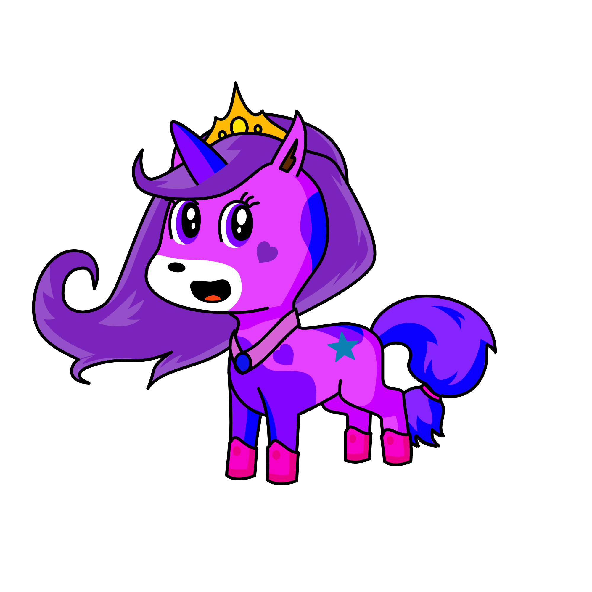 princess moon , the unicorn