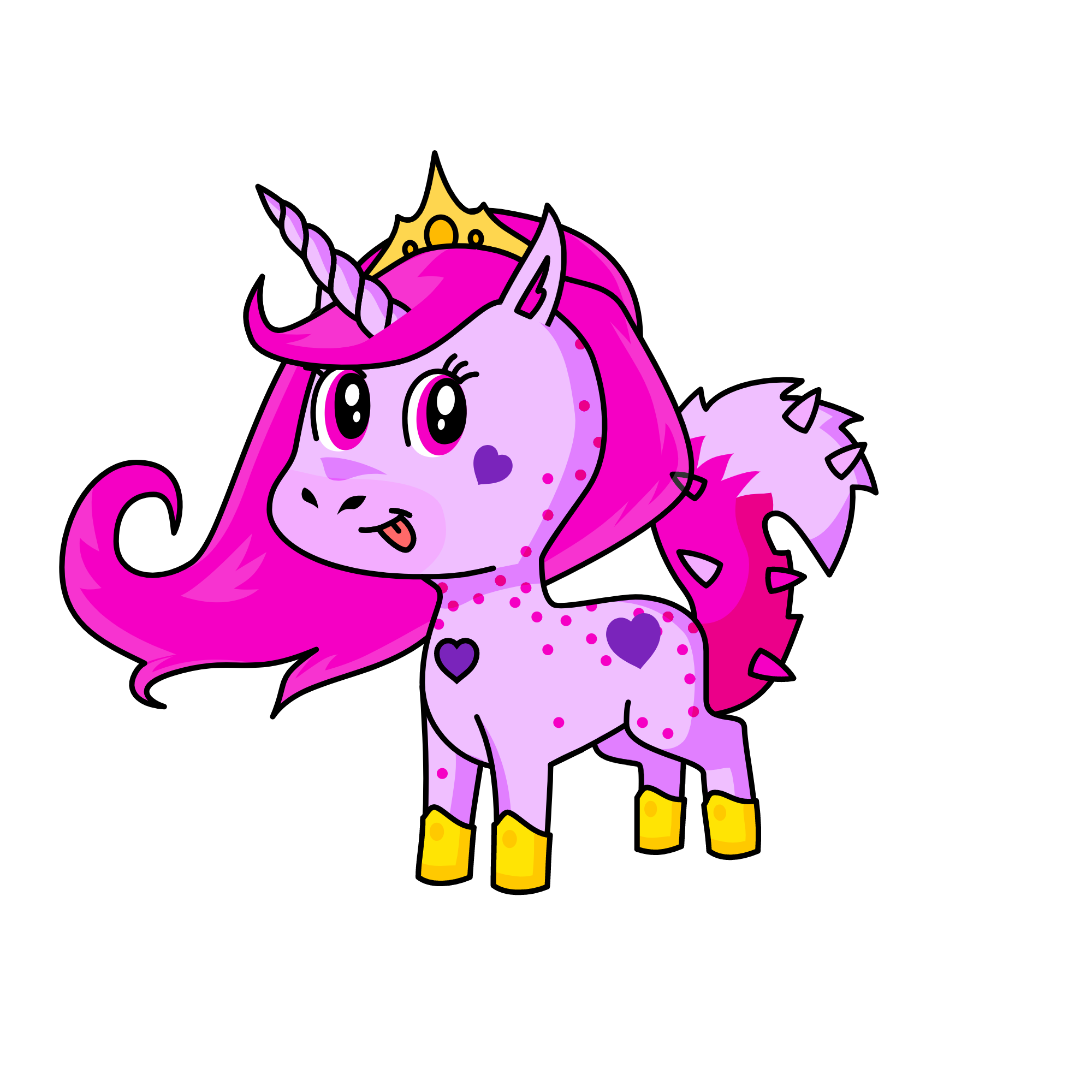 QUEEN PINKE PIE, the unicorn
