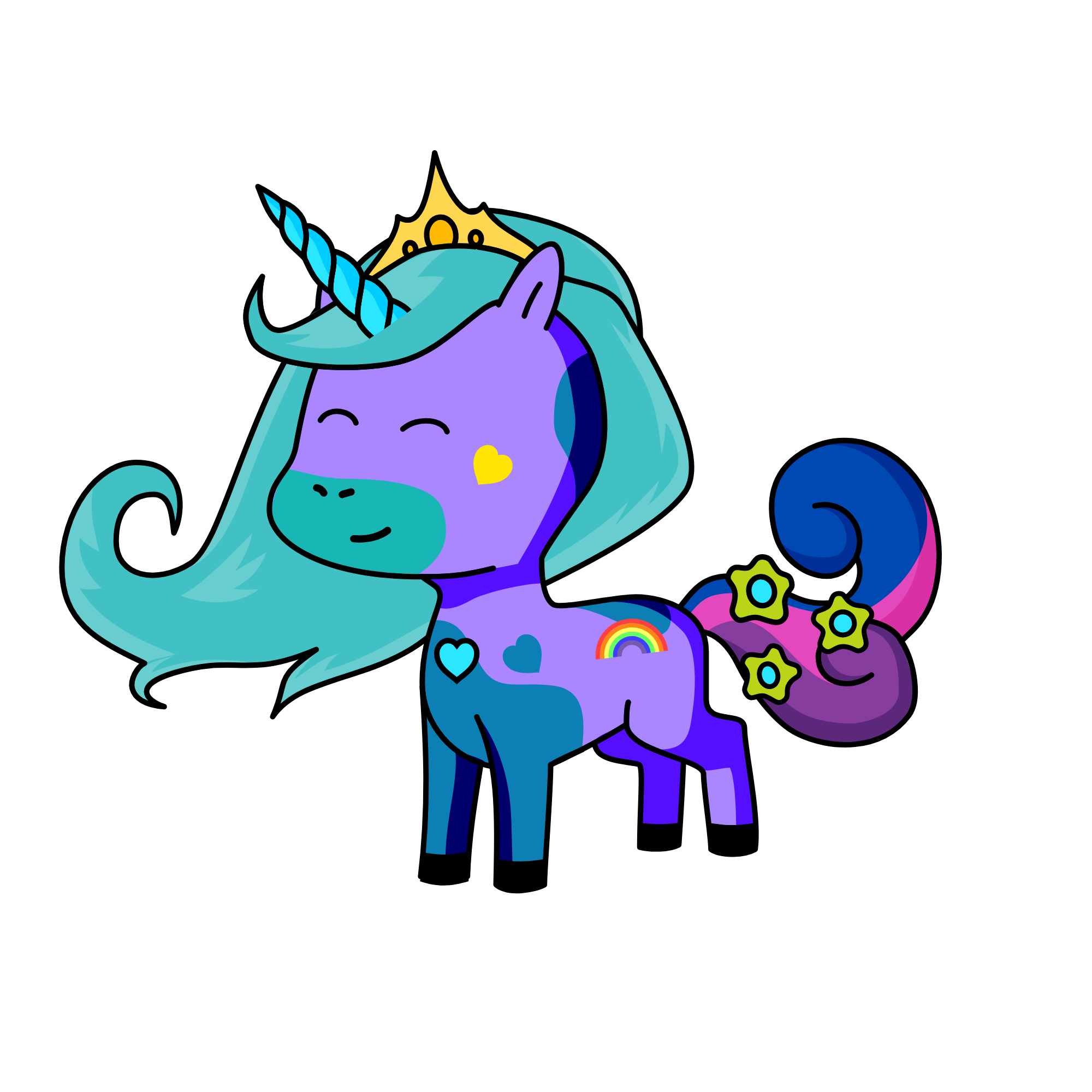 The supreme queen Elisa, the unicorn