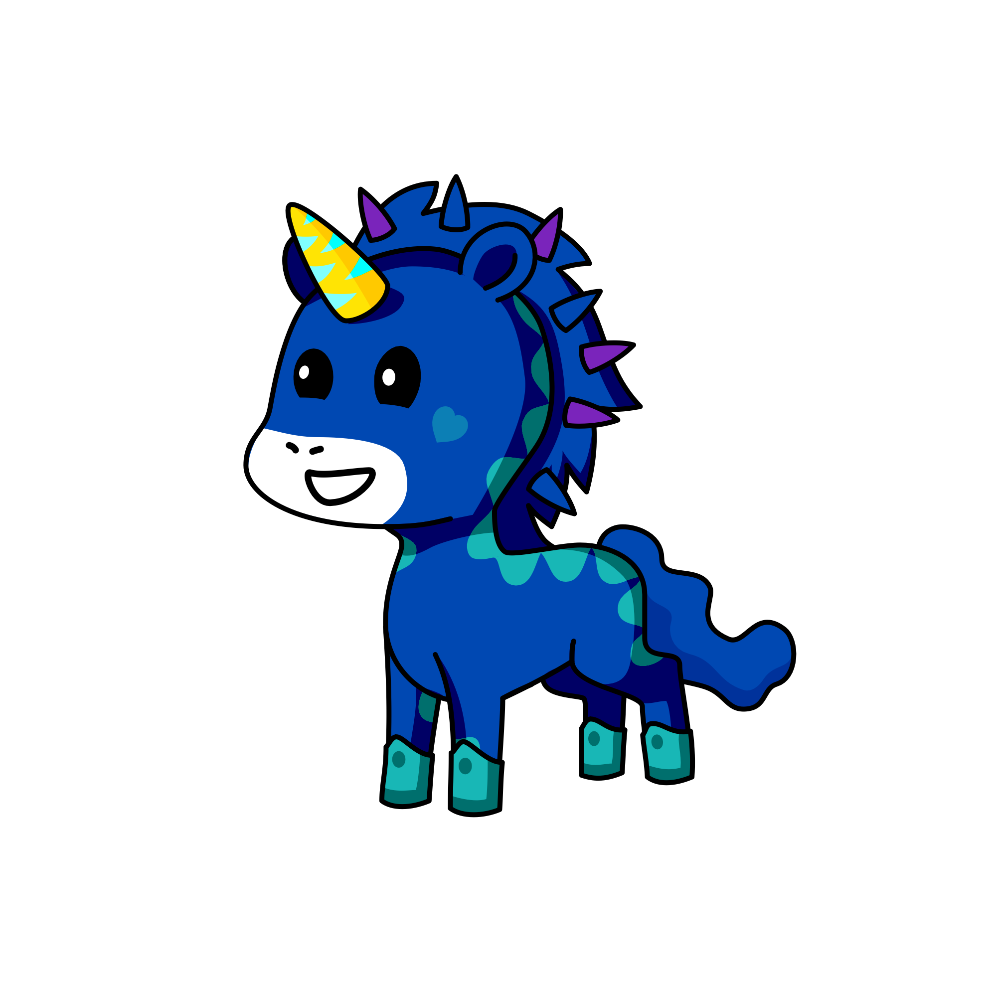 Blue ❄️🌊🐬🐳🦋, the unicorn