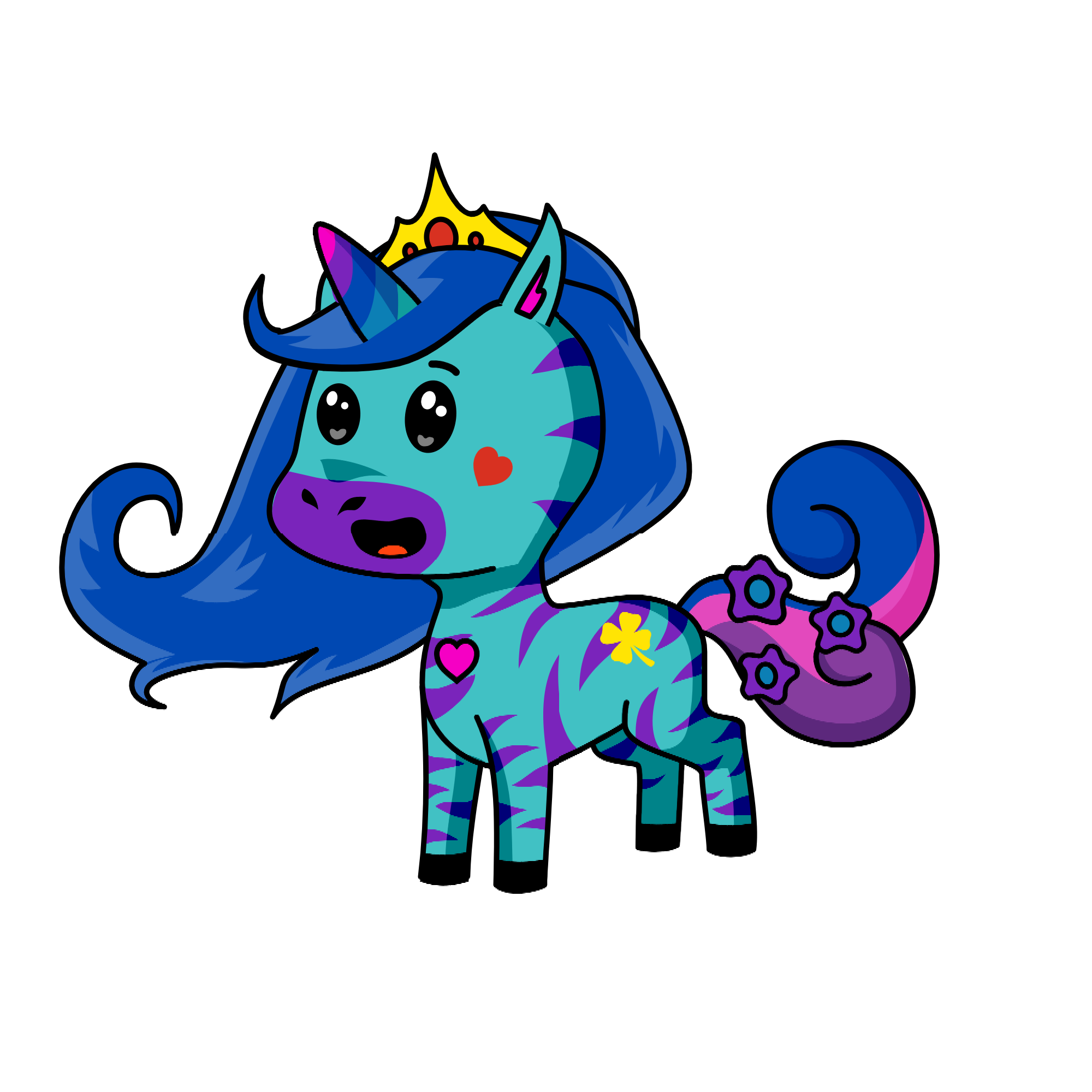 Blue, the unicorn