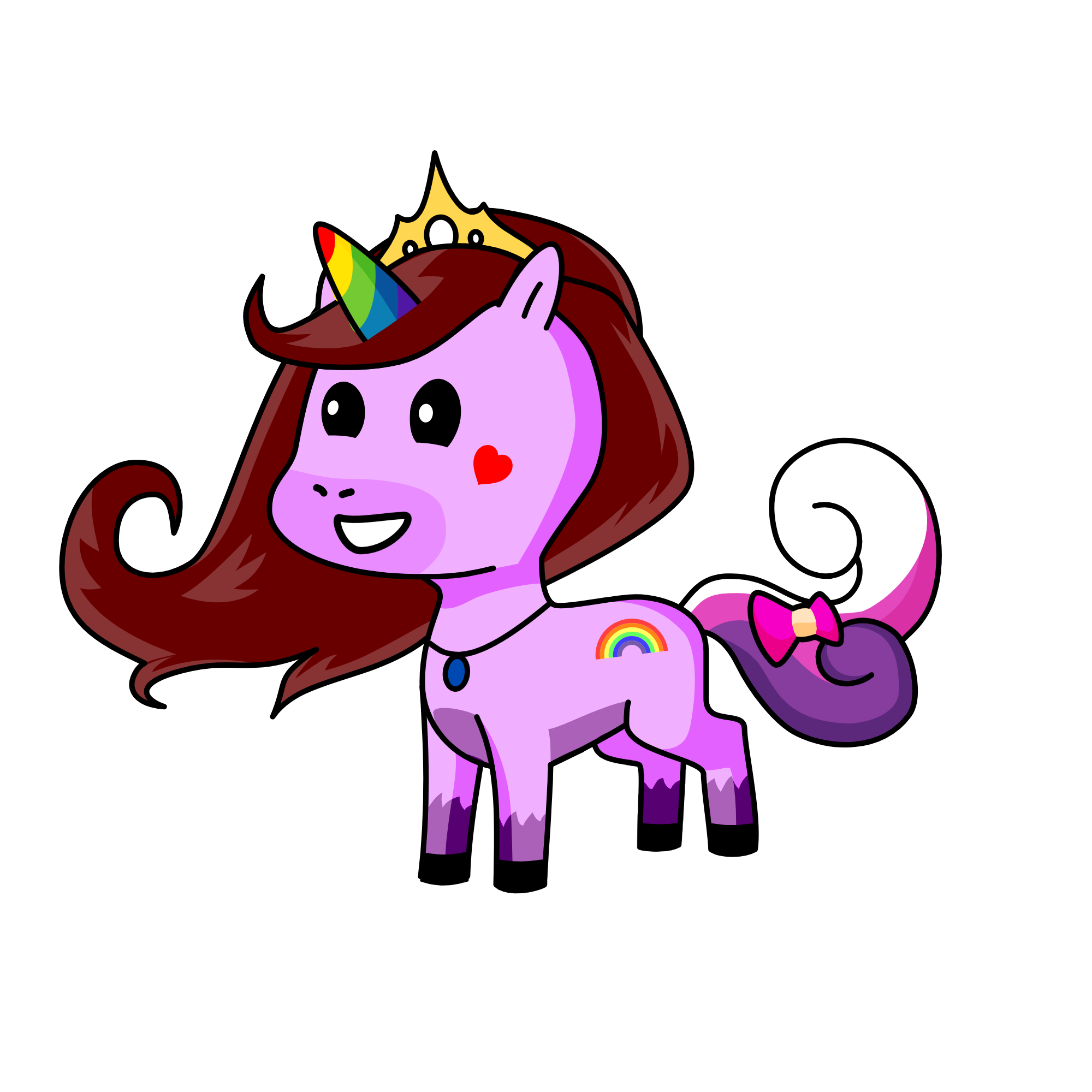  Queen Pinky coni, the unicorn