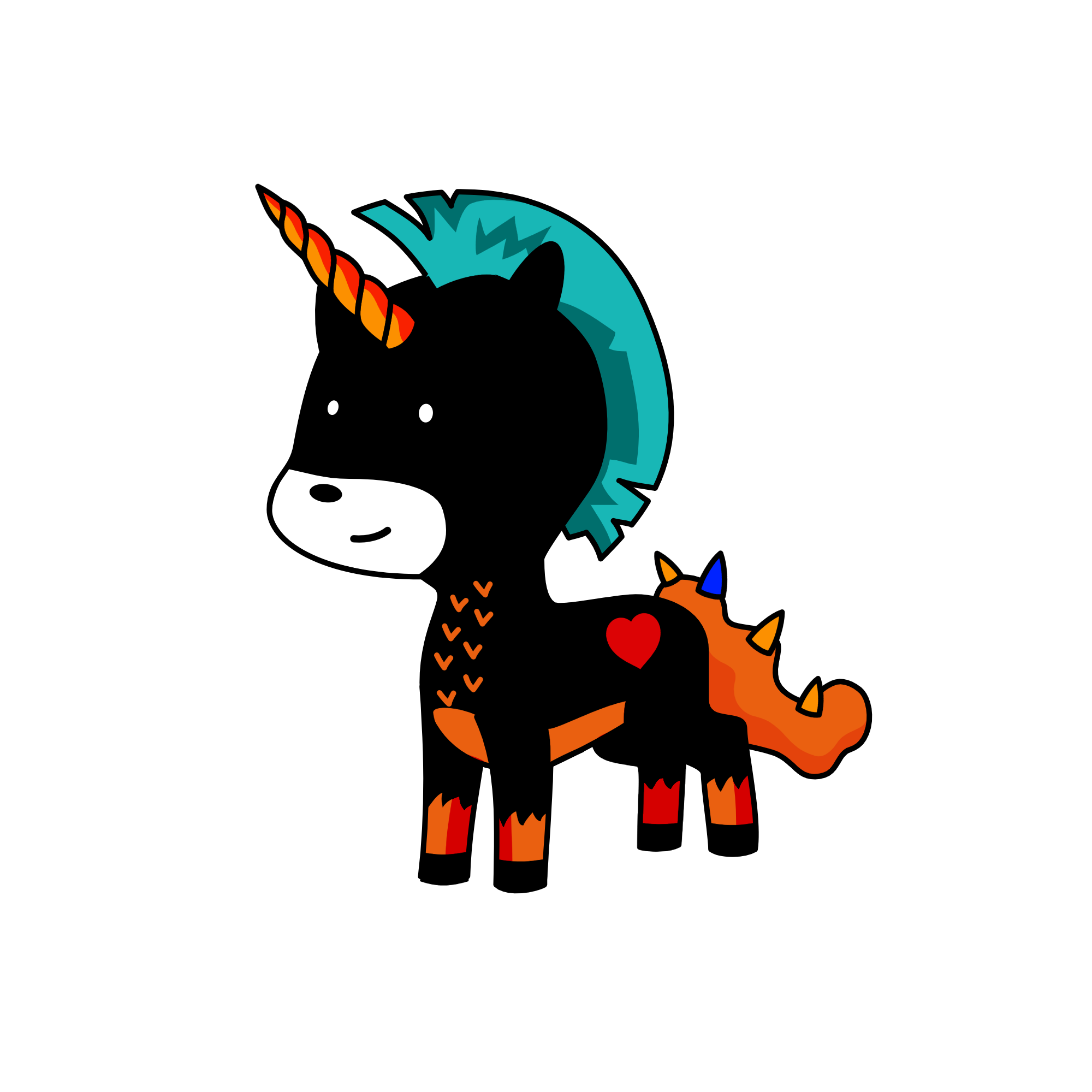 Únicorn negro, the unicorn