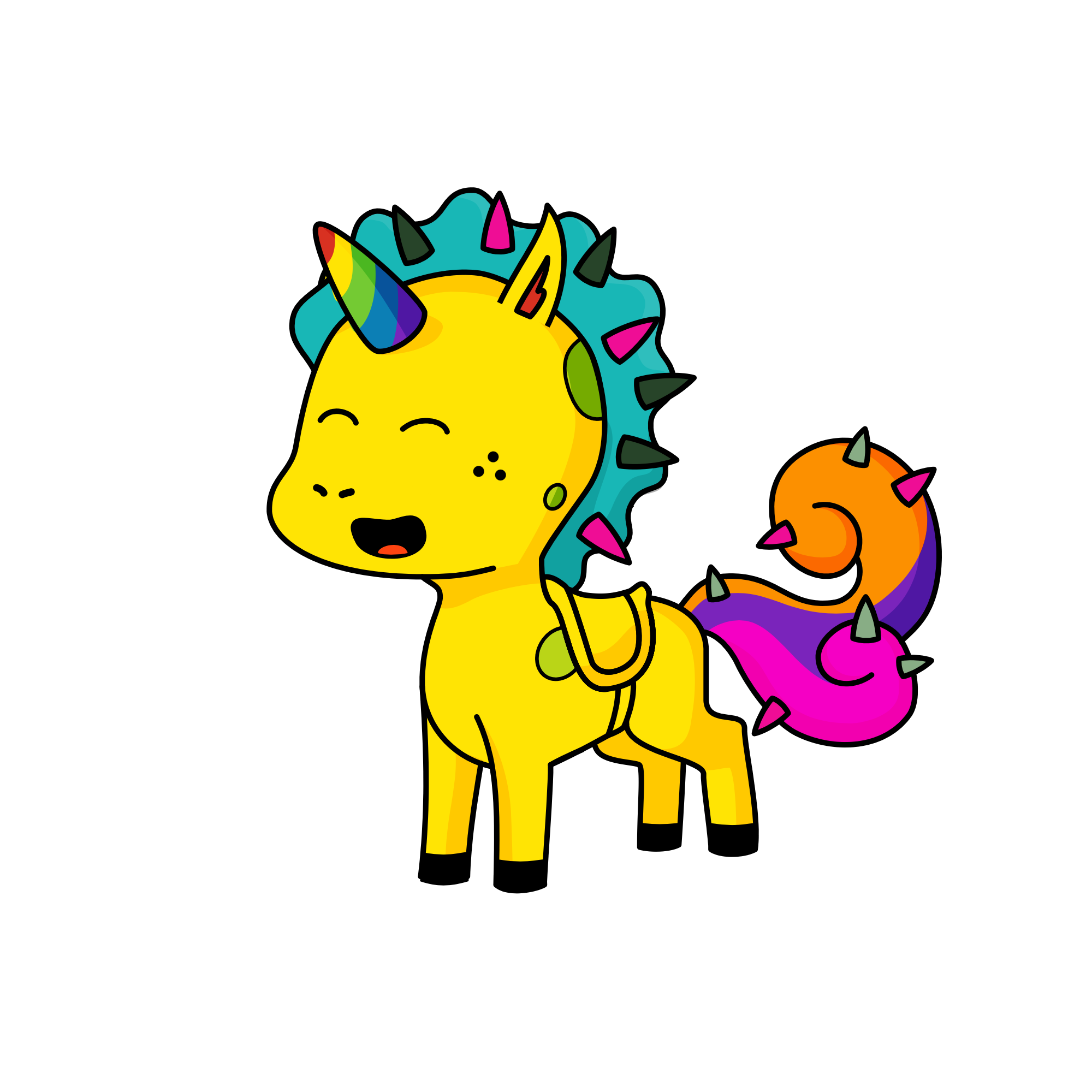 Rainbow, the unicorn