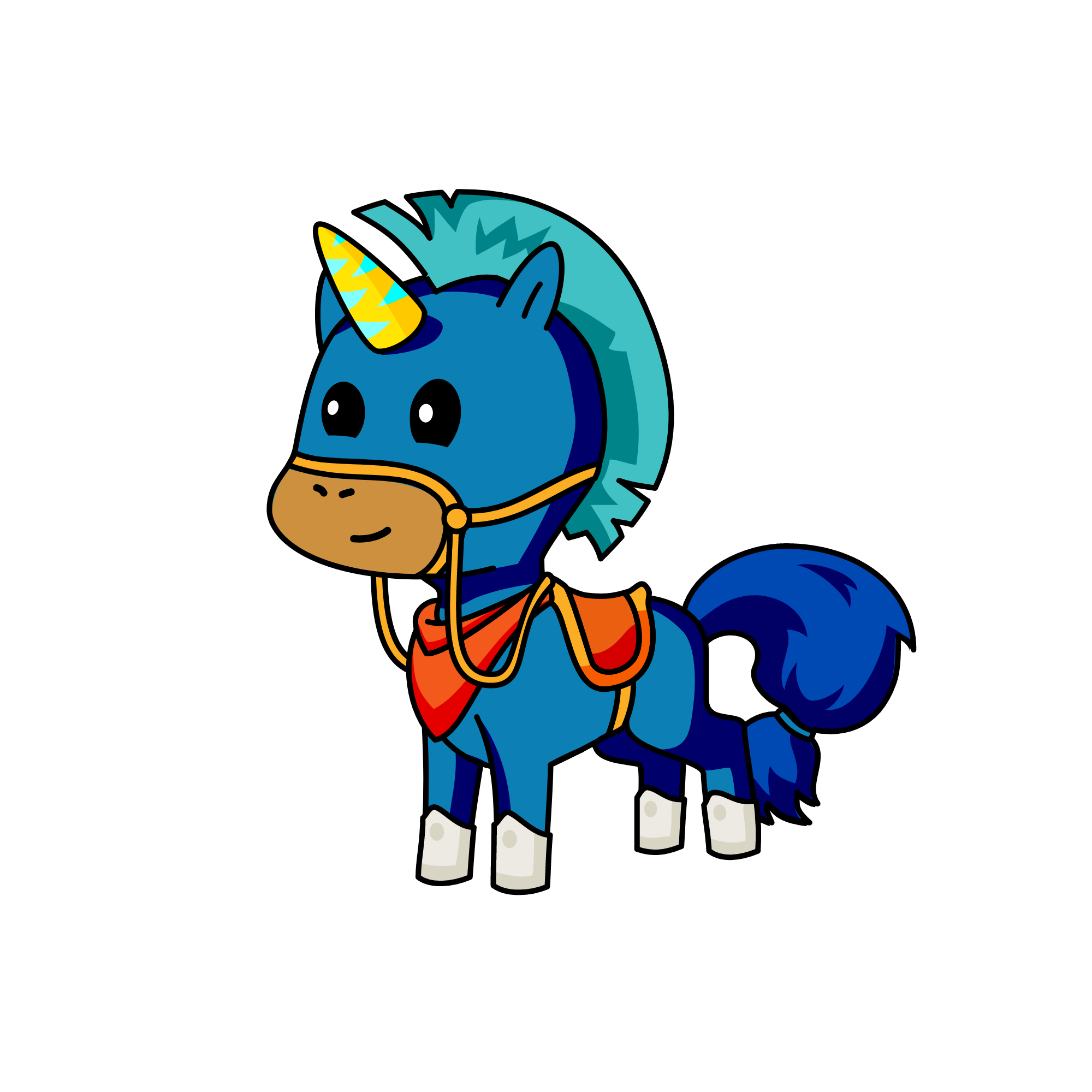 blue, the unicorn