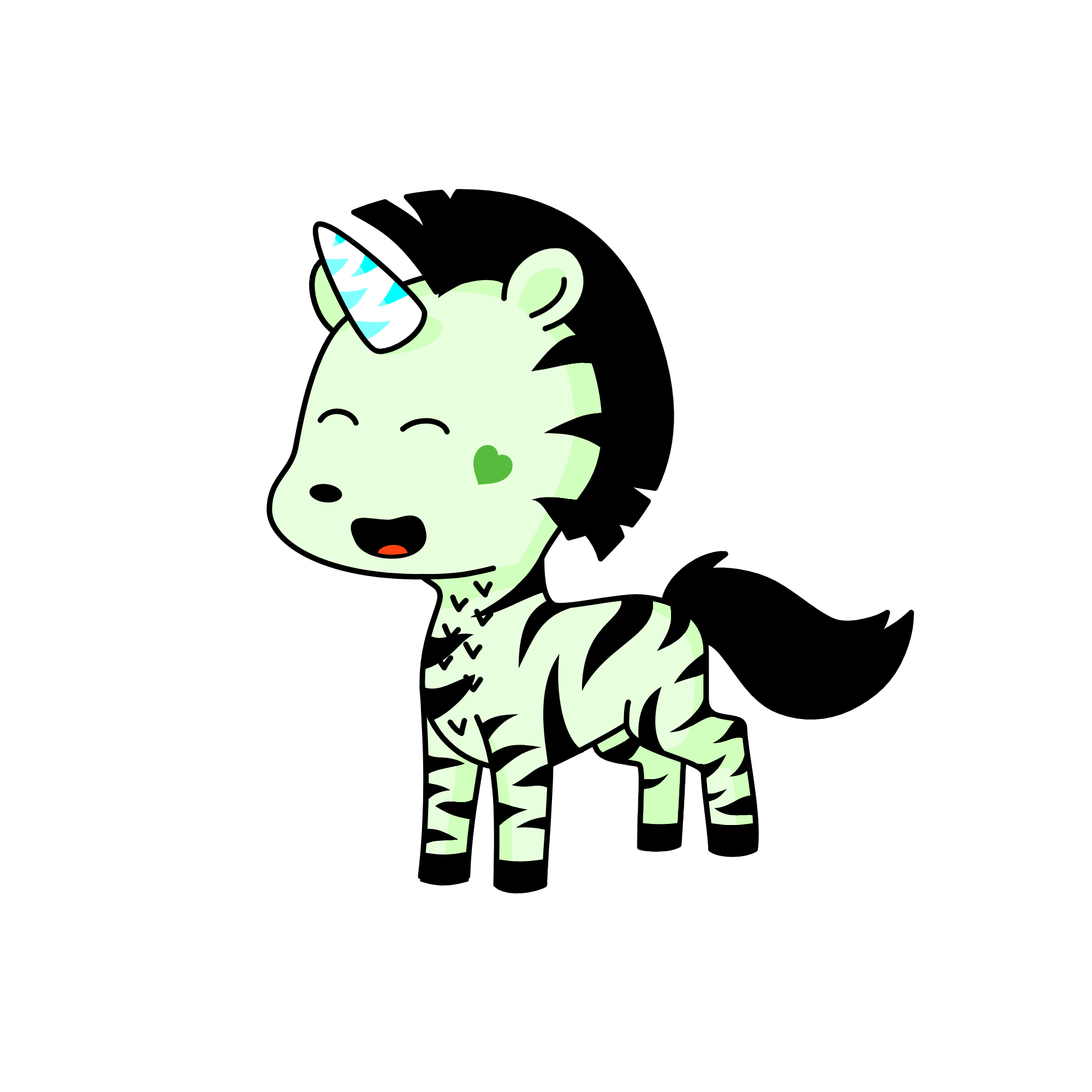 Zebra Uni , the unicorn