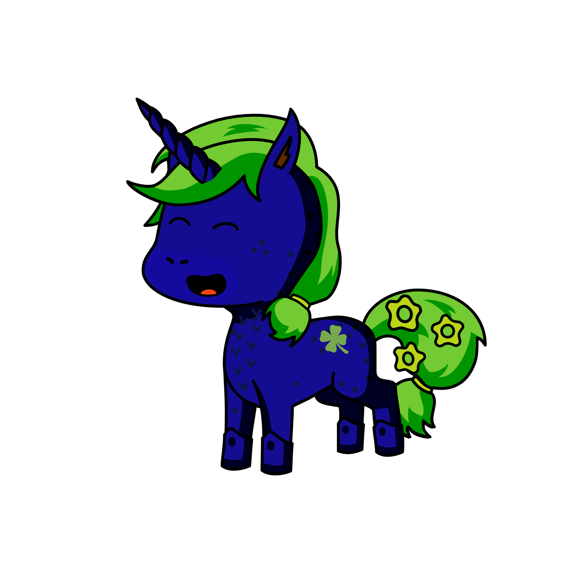 Blueberry, the unicorn