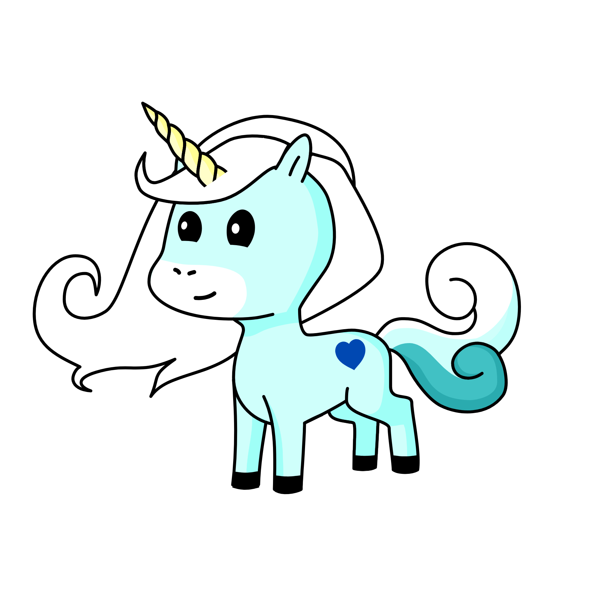 Blue Heaven, the unicorn