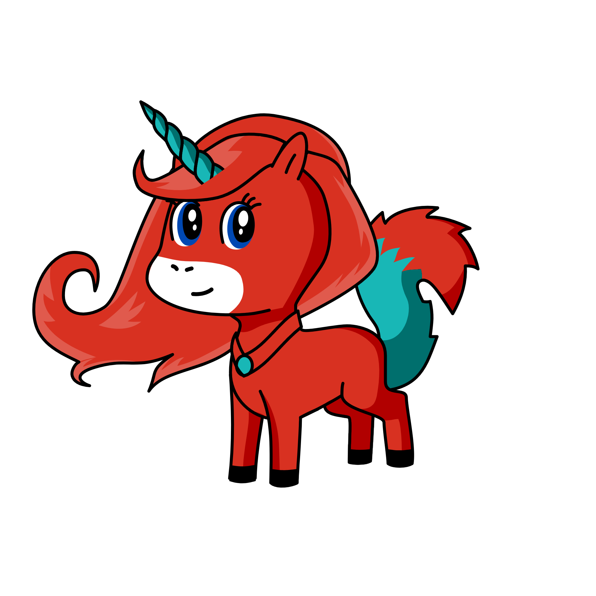 Fire and water, the unicorn
