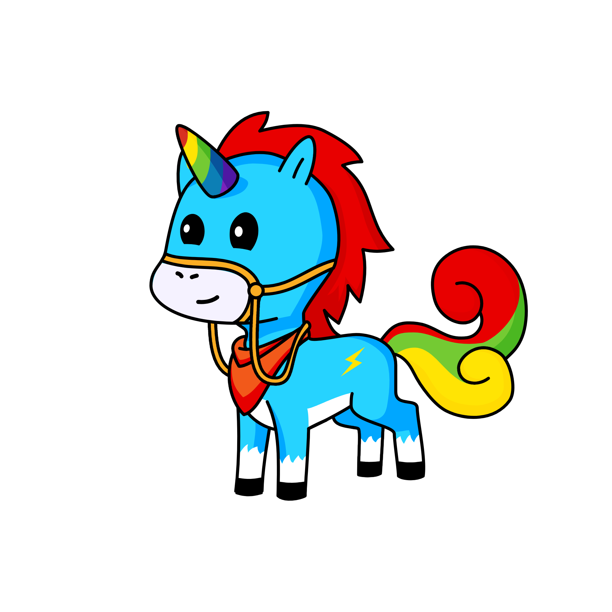 rainbowdash, the unicorn