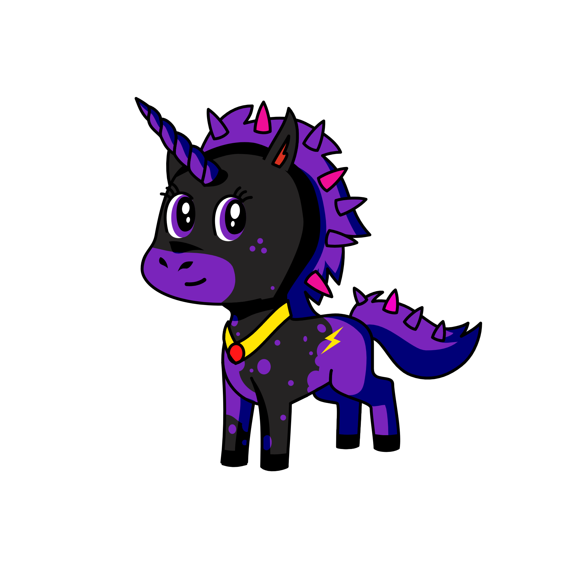 Dark Babe, the unicorn