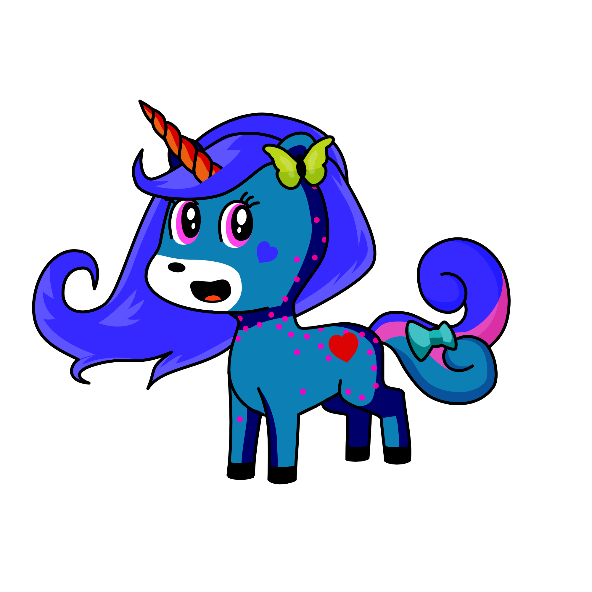Milka, the unicorn