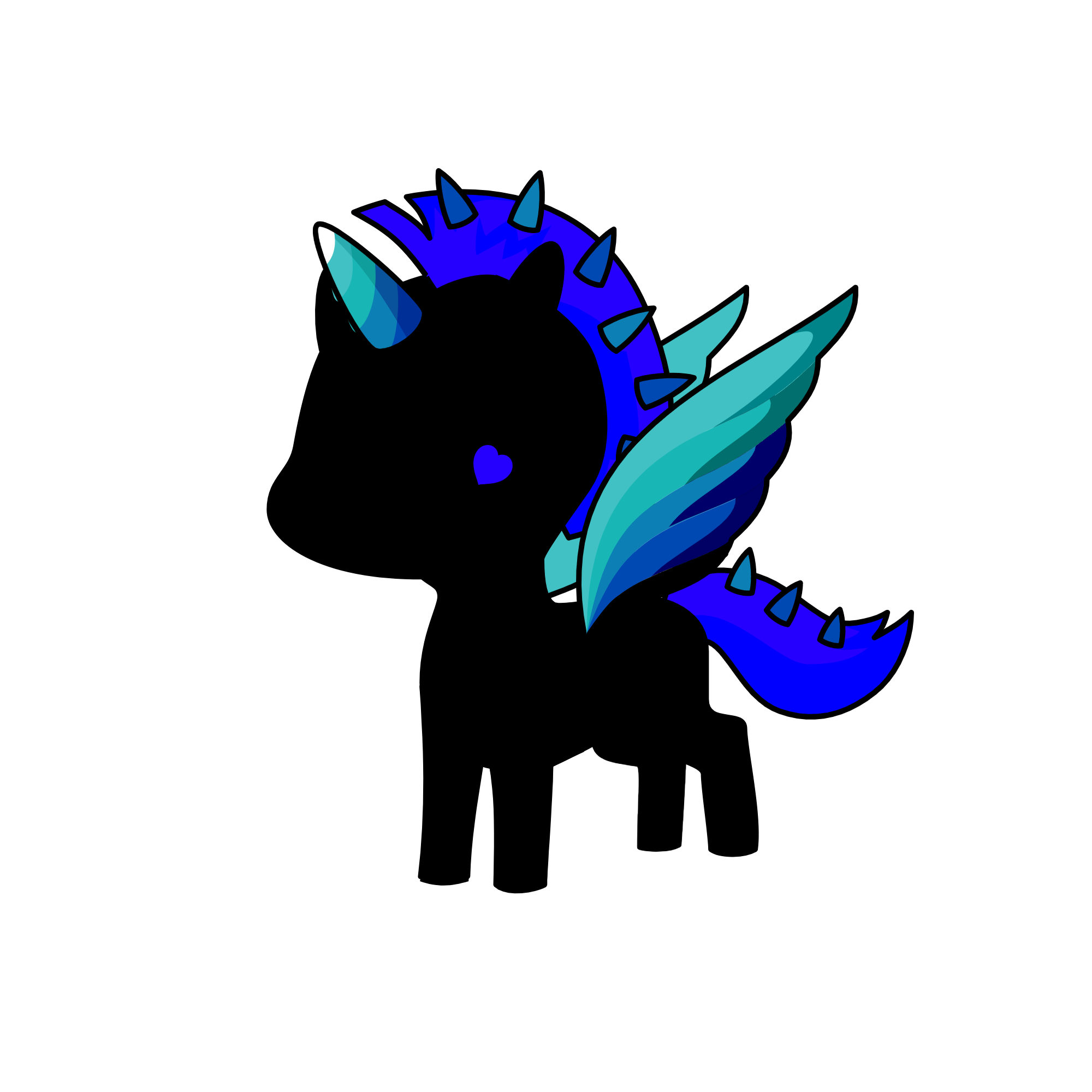 blue, the unicorn
