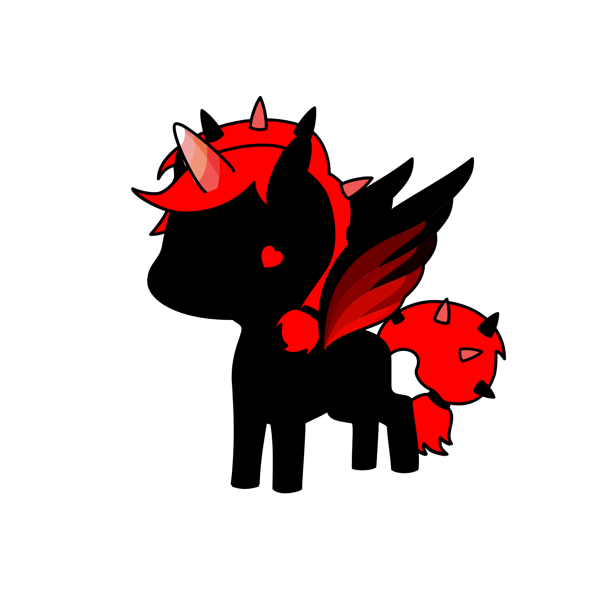 red, the unicorn
