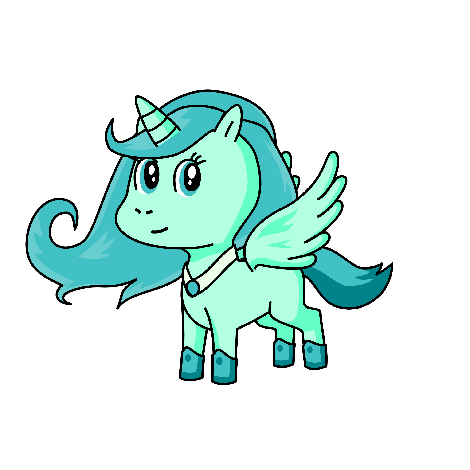 sniegute, the unicorn
