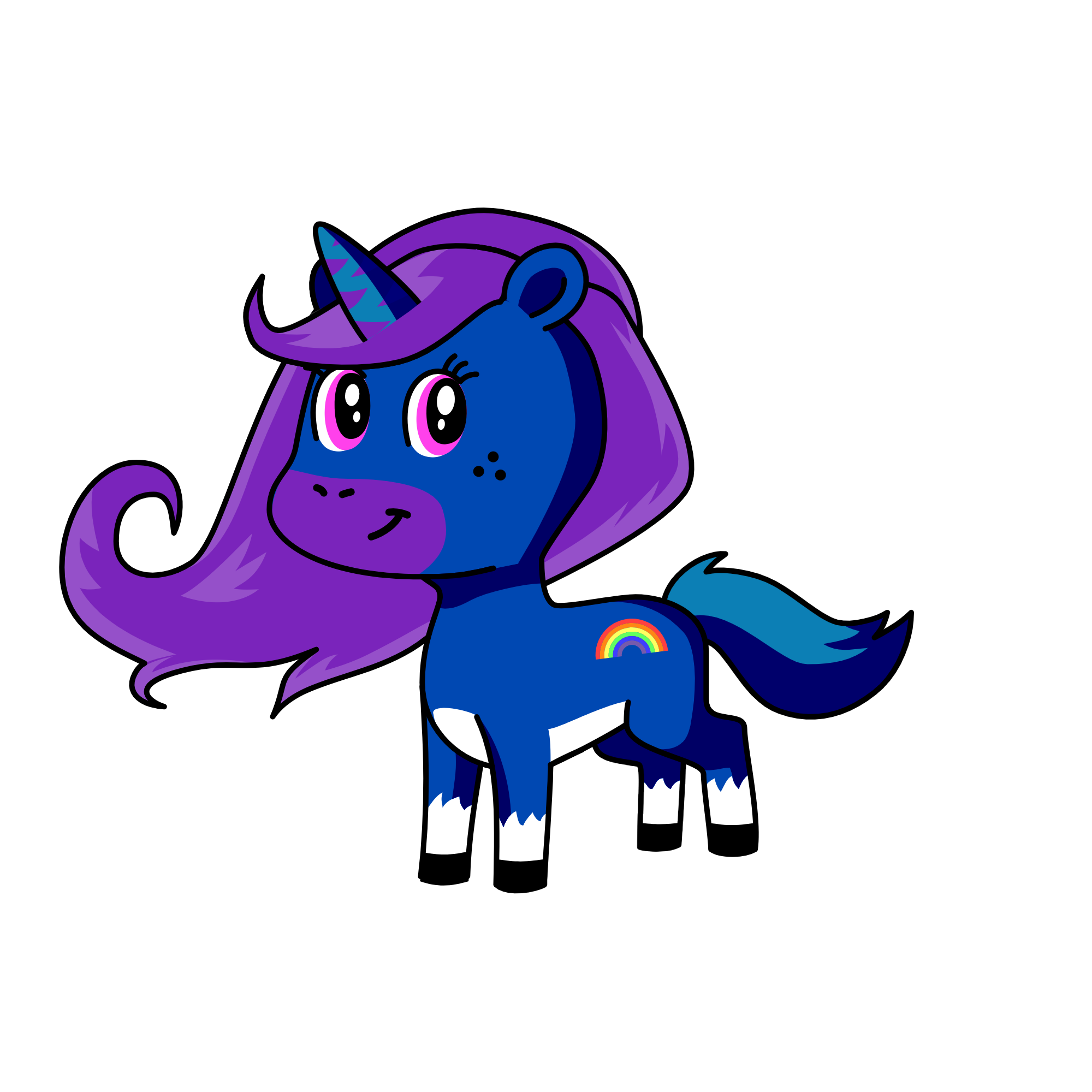 blue beauty, the unicorn