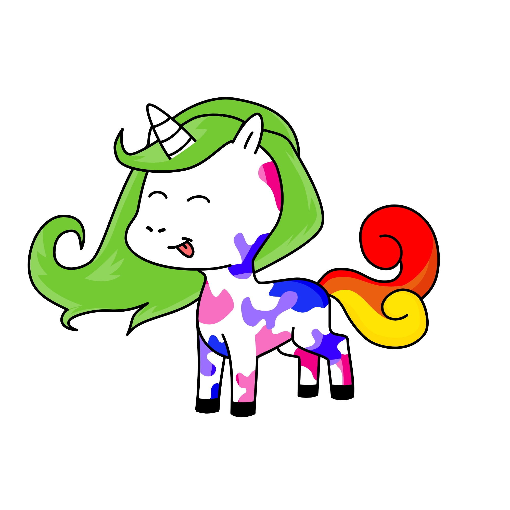 Rainbow, the unicorn