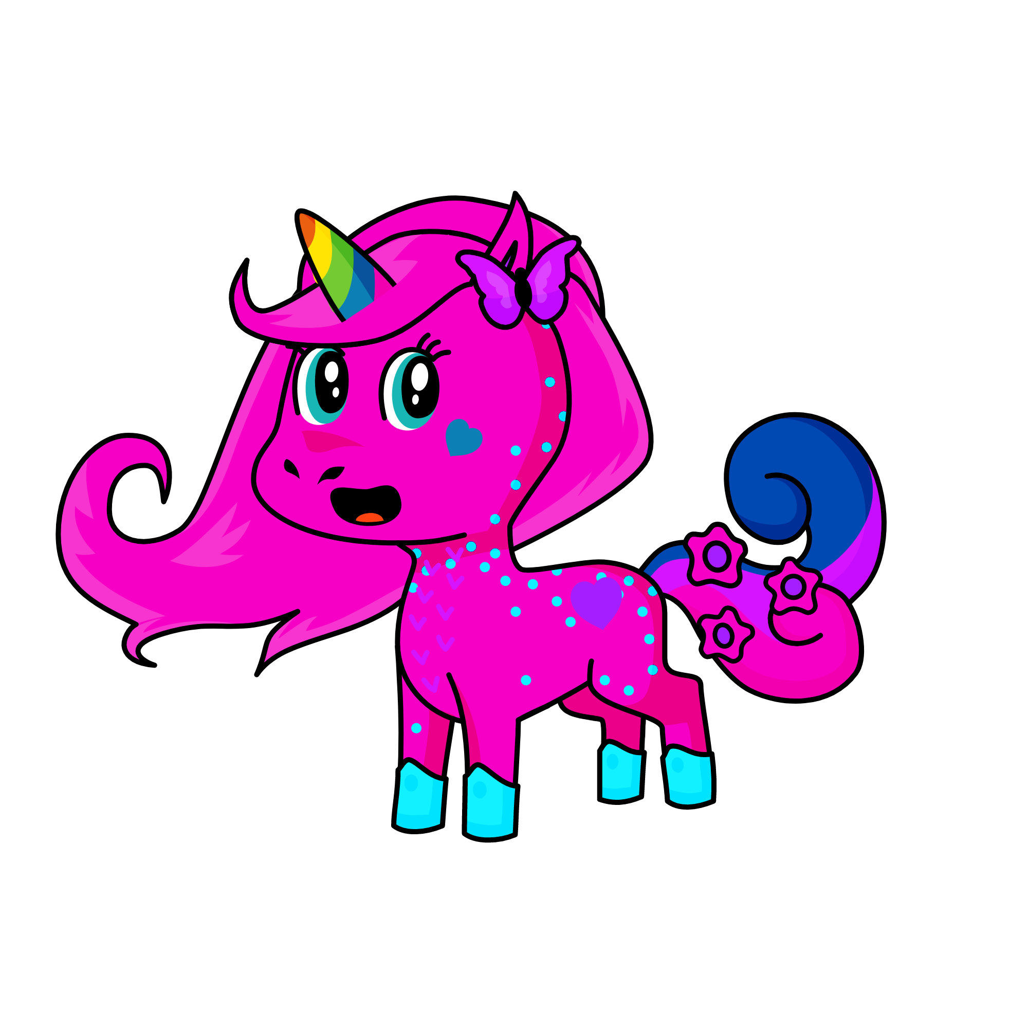 Frozen Rosie, the unicorn