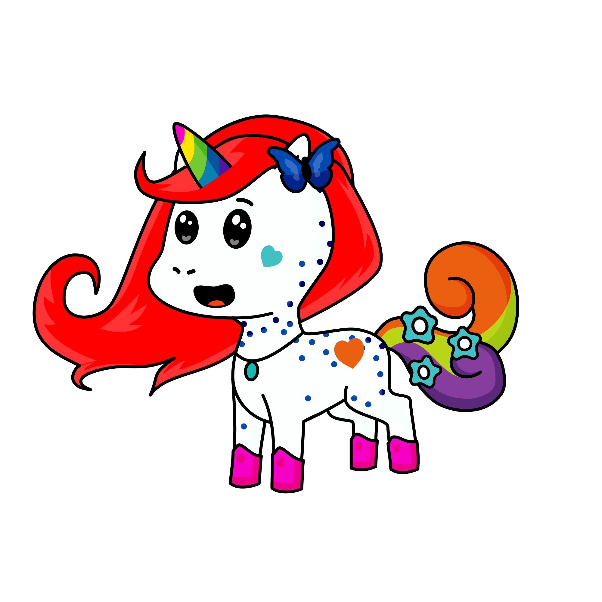 Rainbow, the unicorn