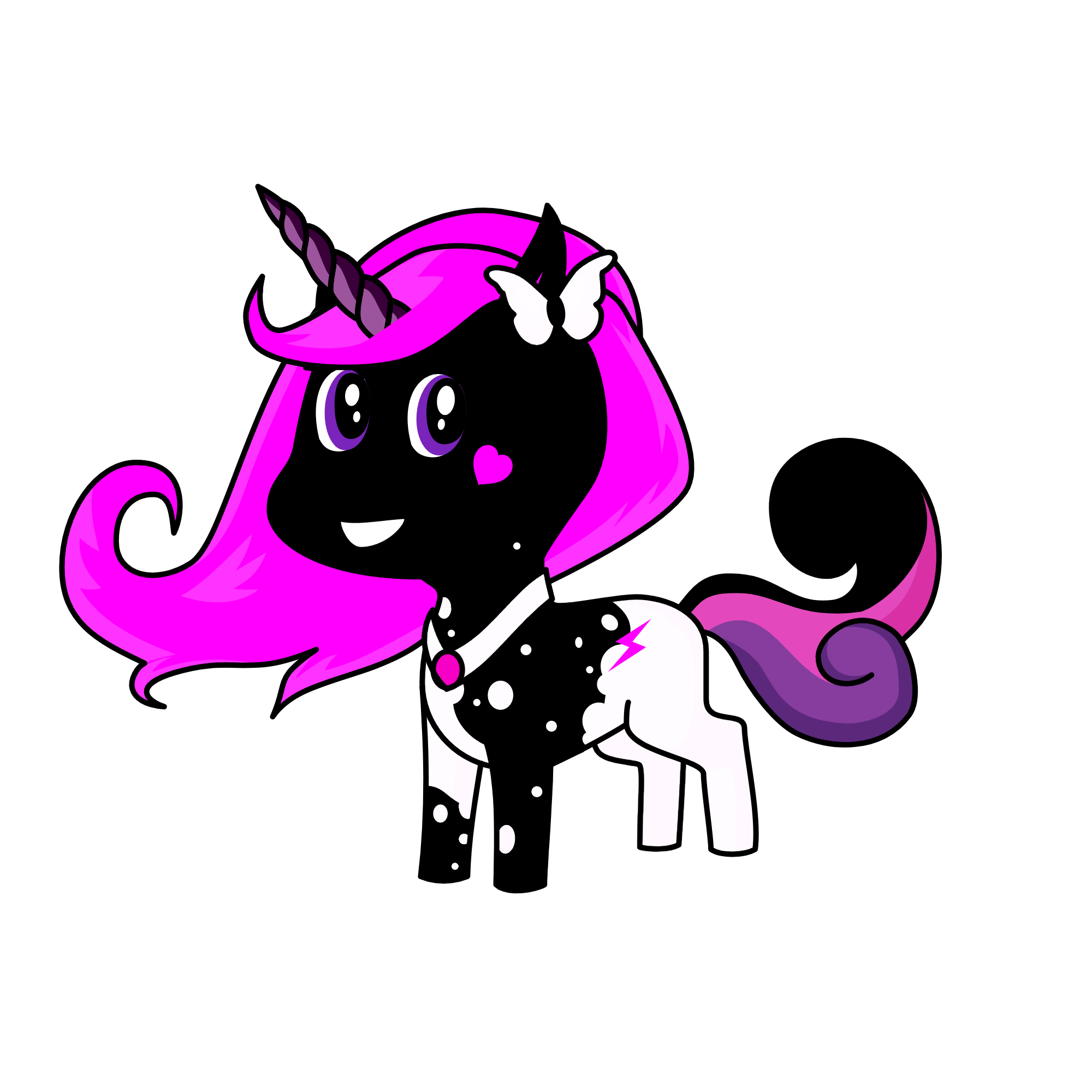 GLITTERY, the unicorn