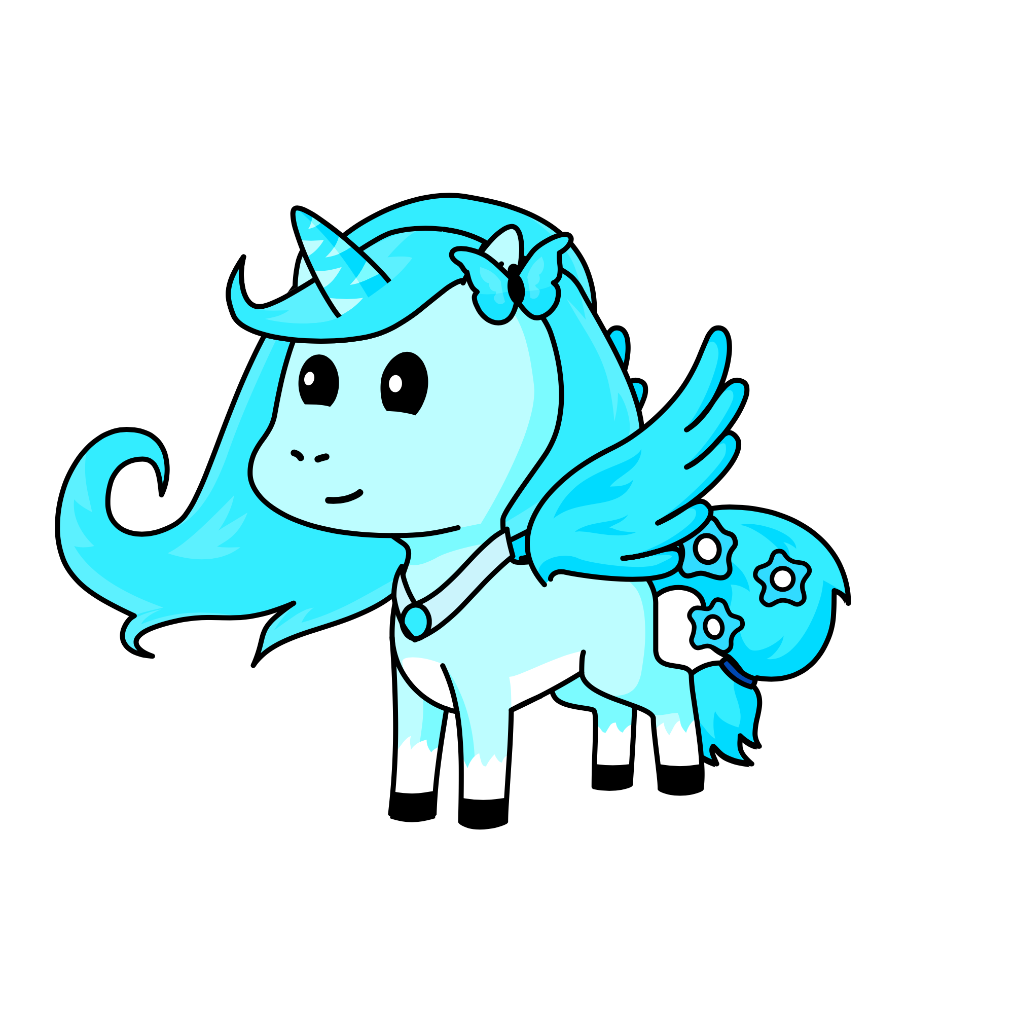 Bluey, the unicorn