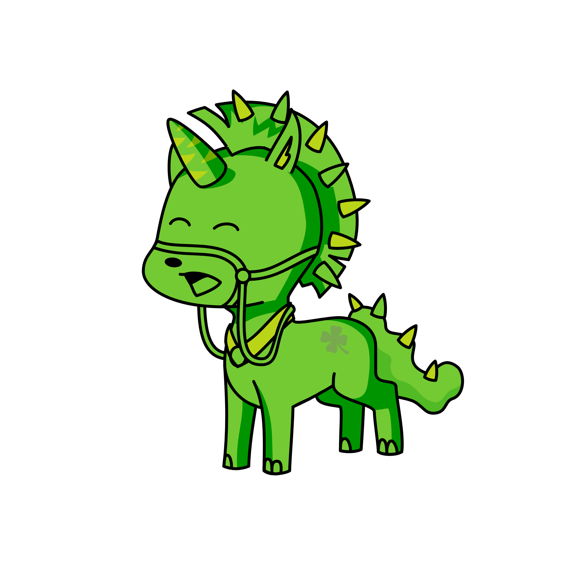 Greeny, the unicorn