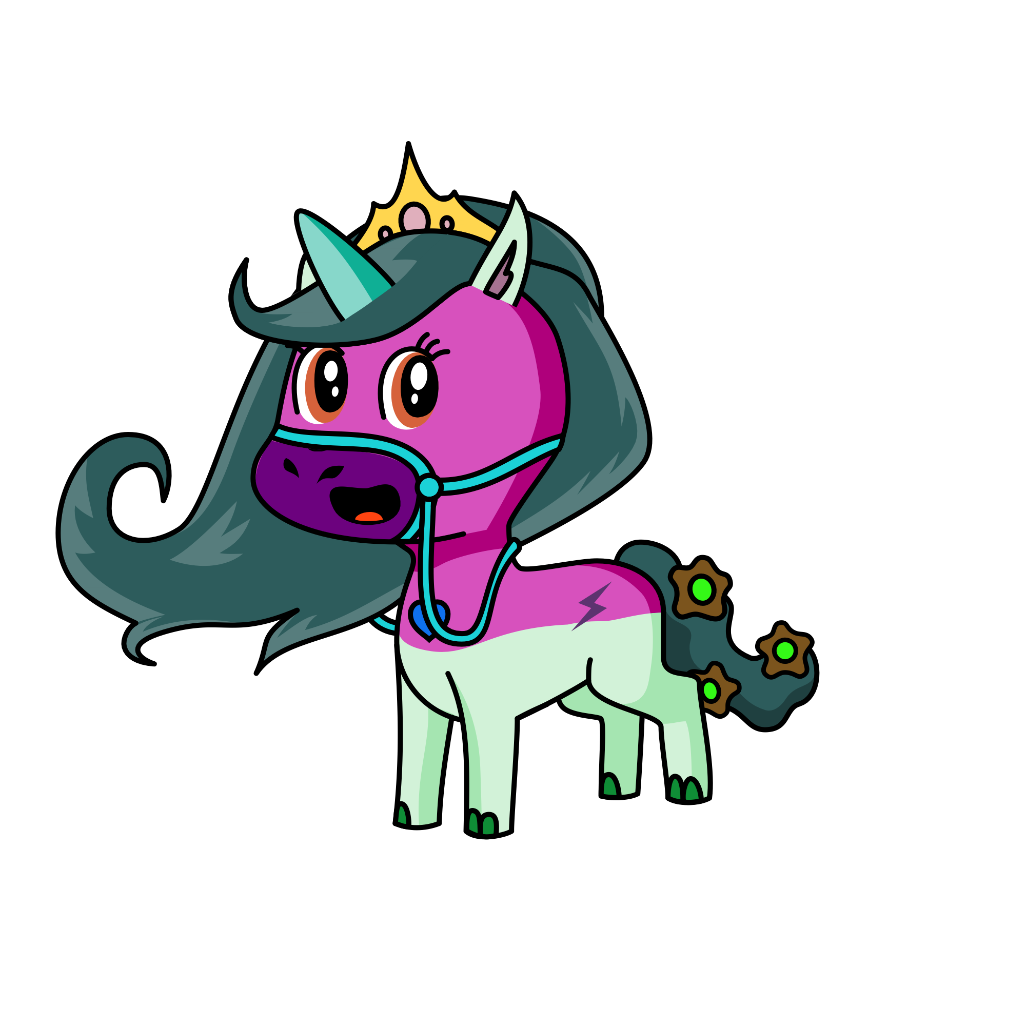 Black bear, the unicorn