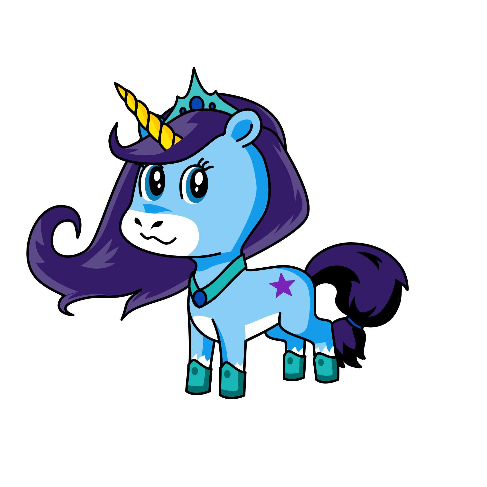 moonlight, the unicorn