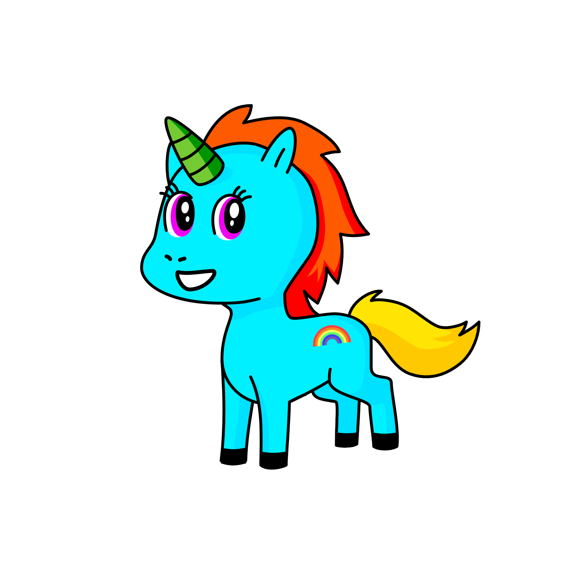 rainbow dash, the unicorn