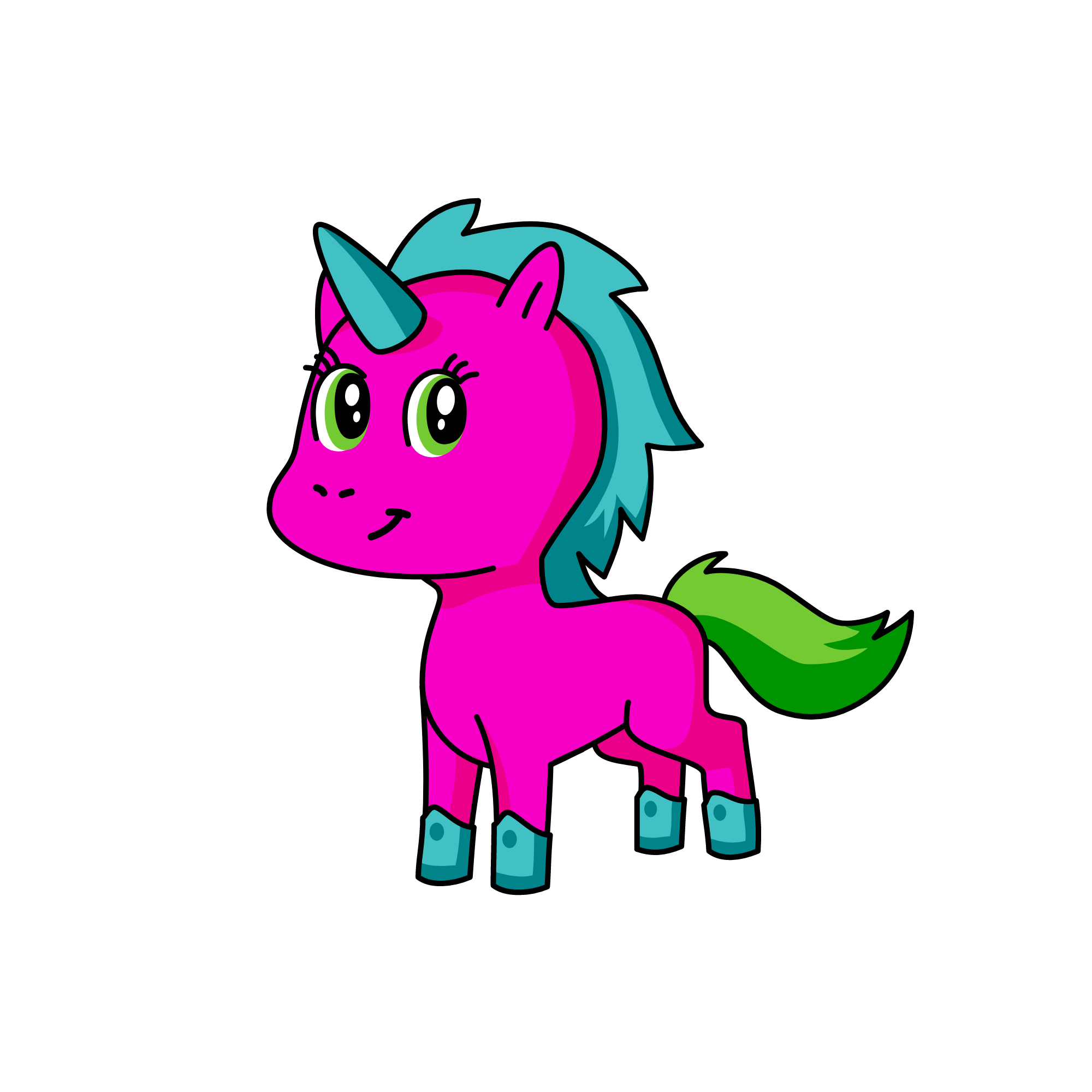 pony, the unicorn