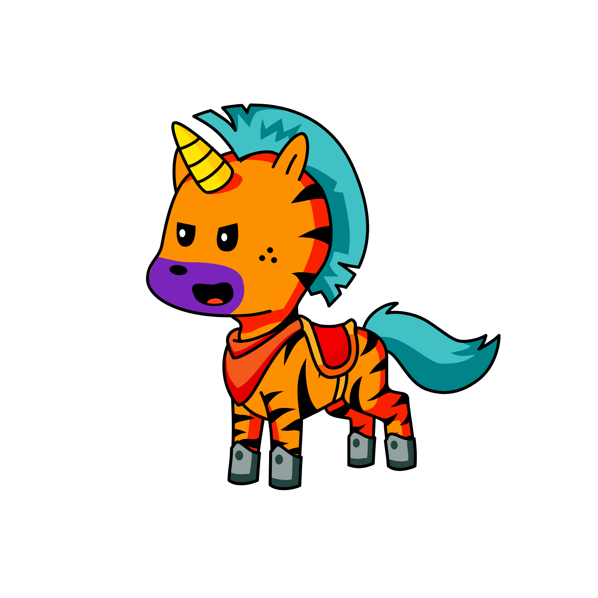 tiger, the unicorn