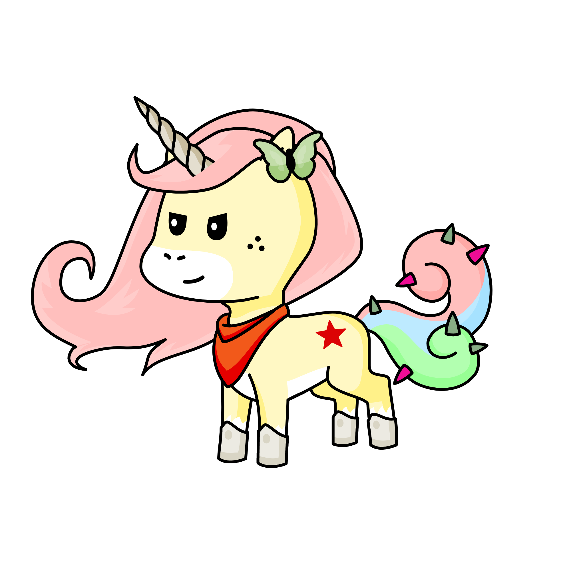yellow, the unicorn