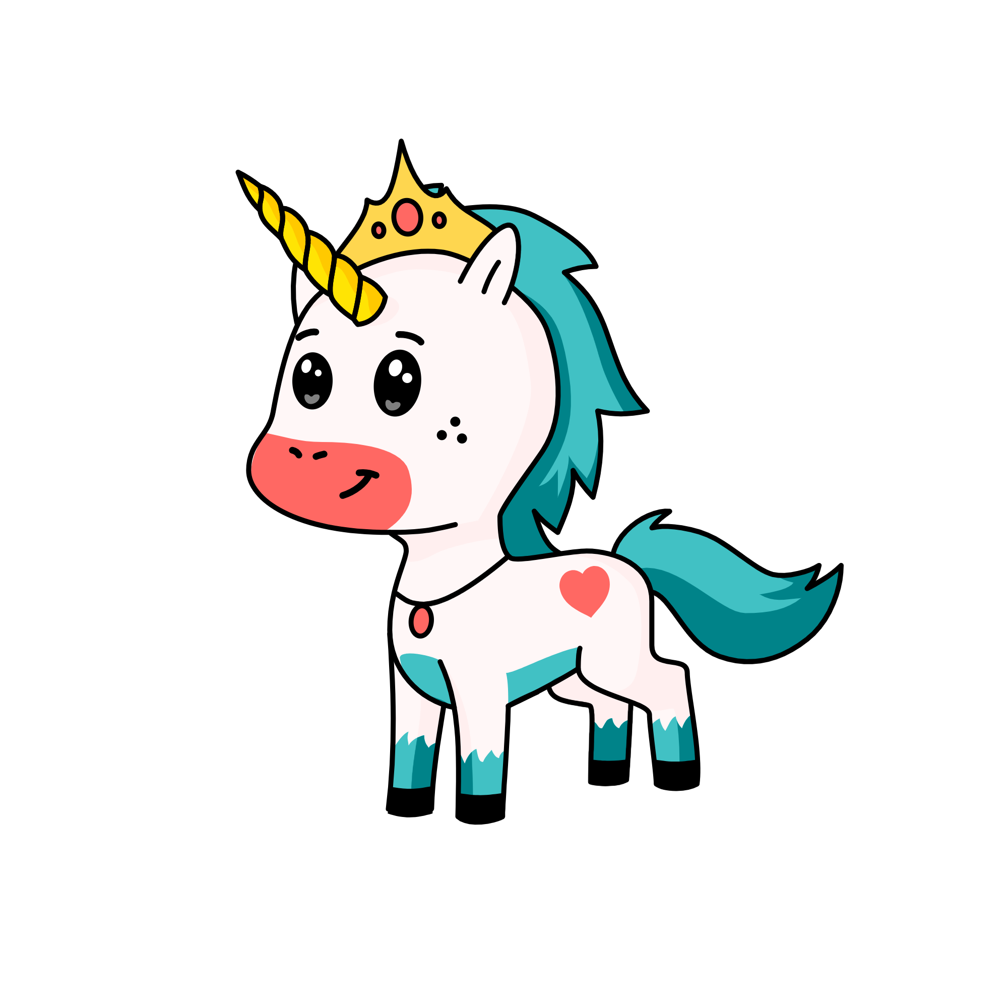 prinses sneeuw, the unicorn